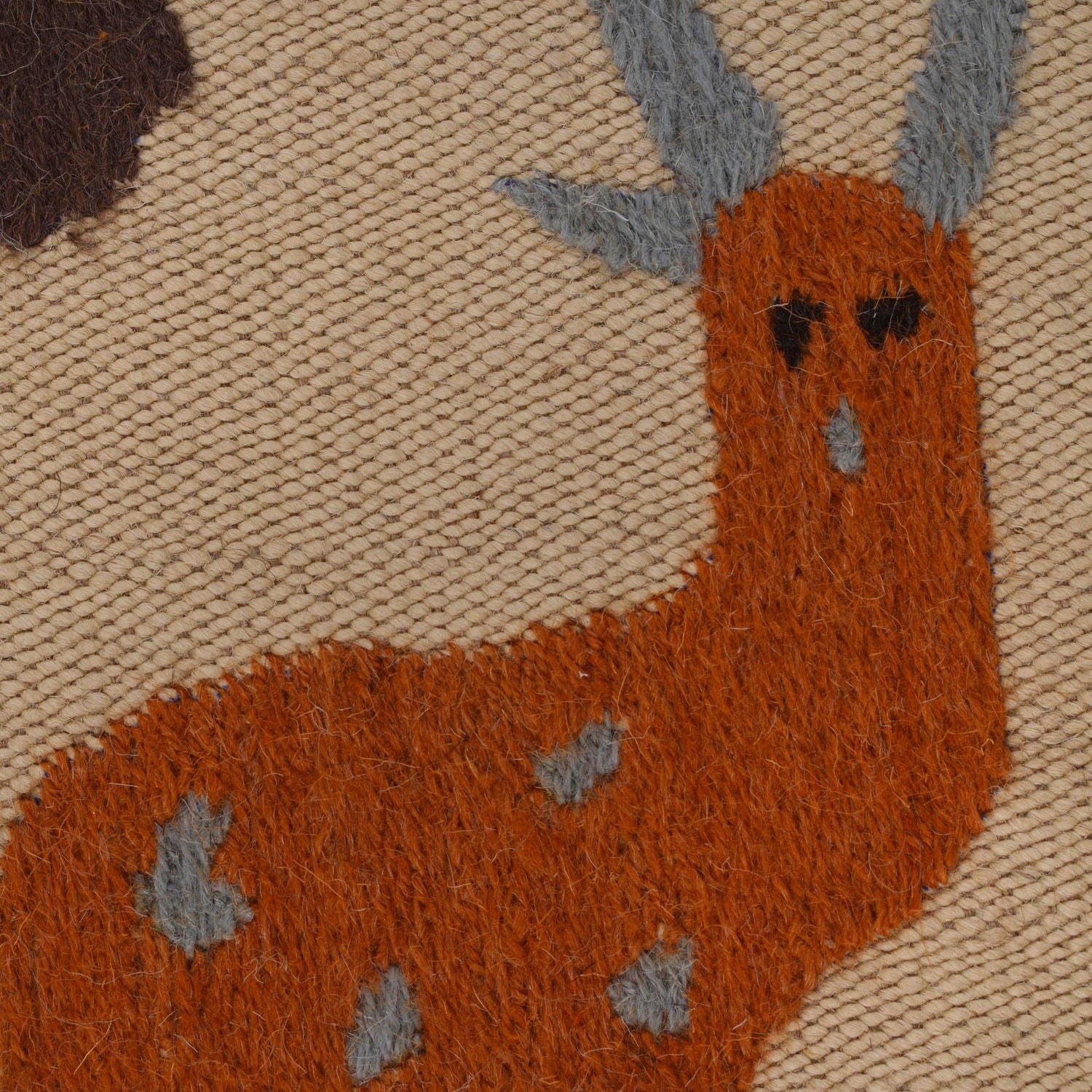 Pakistani Embroidery Kilim 5' 5" x 7' 9" ft / 165 x 236 cm - No. P34392