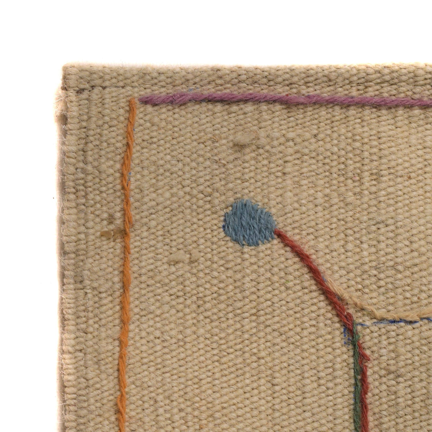 Hand Knotted Embroidery Kelim 6' 7" x 9' 9" ft / 201 x 296 cm - No. P34394