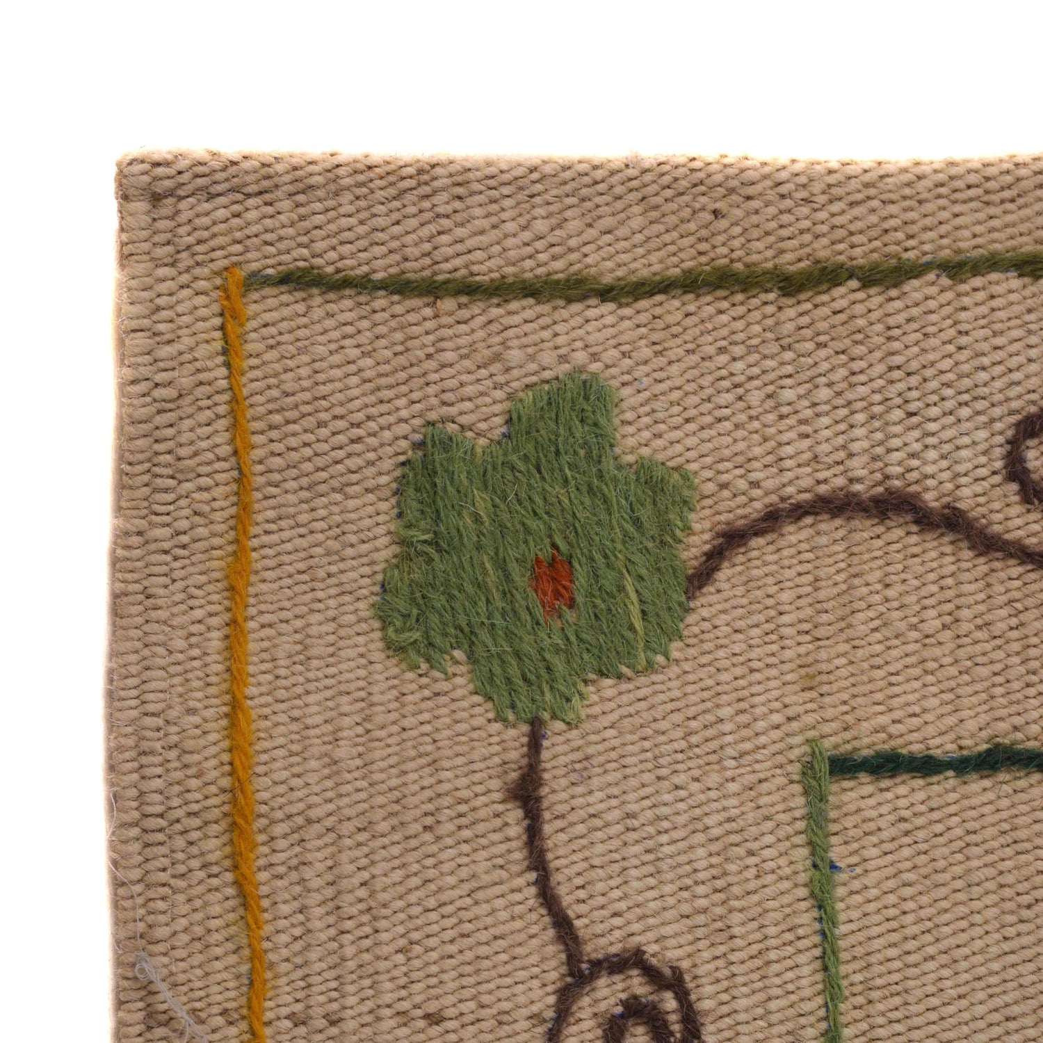 Design Embroidery Kilim 5' 5" x 7' 8" ft / 166 x 233 cm - No. P34395