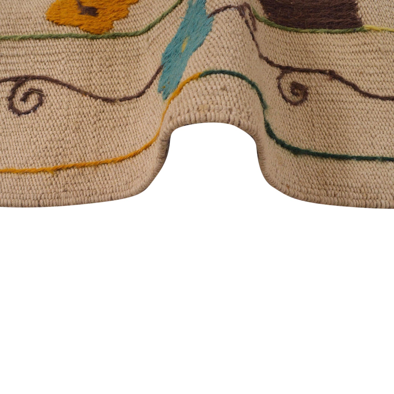 Design Embroidery Kilim 5' 5" x 7' 8" ft / 166 x 233 cm - No. P34395