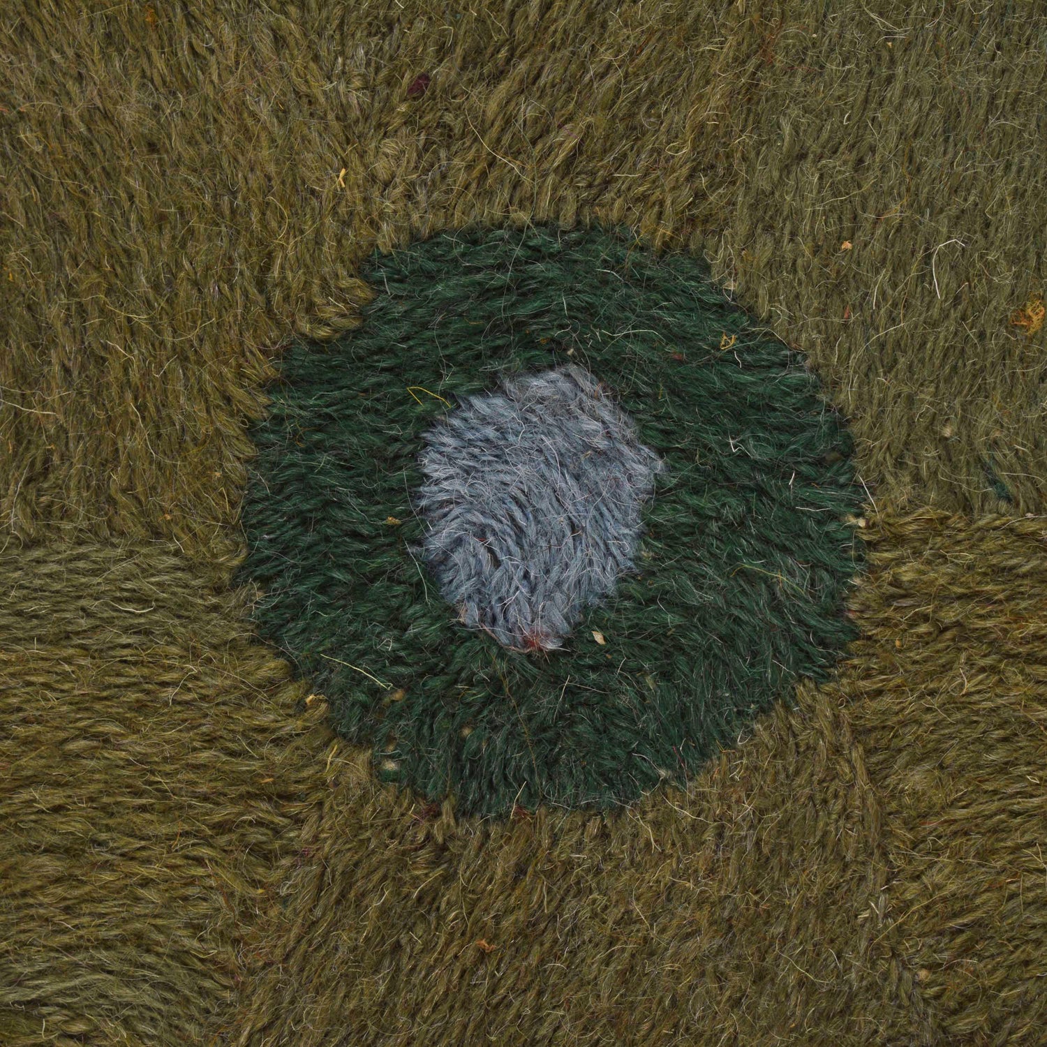 Beige Color Embroidery Flat Weave Kilim 5' 5" x 7' 10" ft / 165 x 239 cm - No. P34396