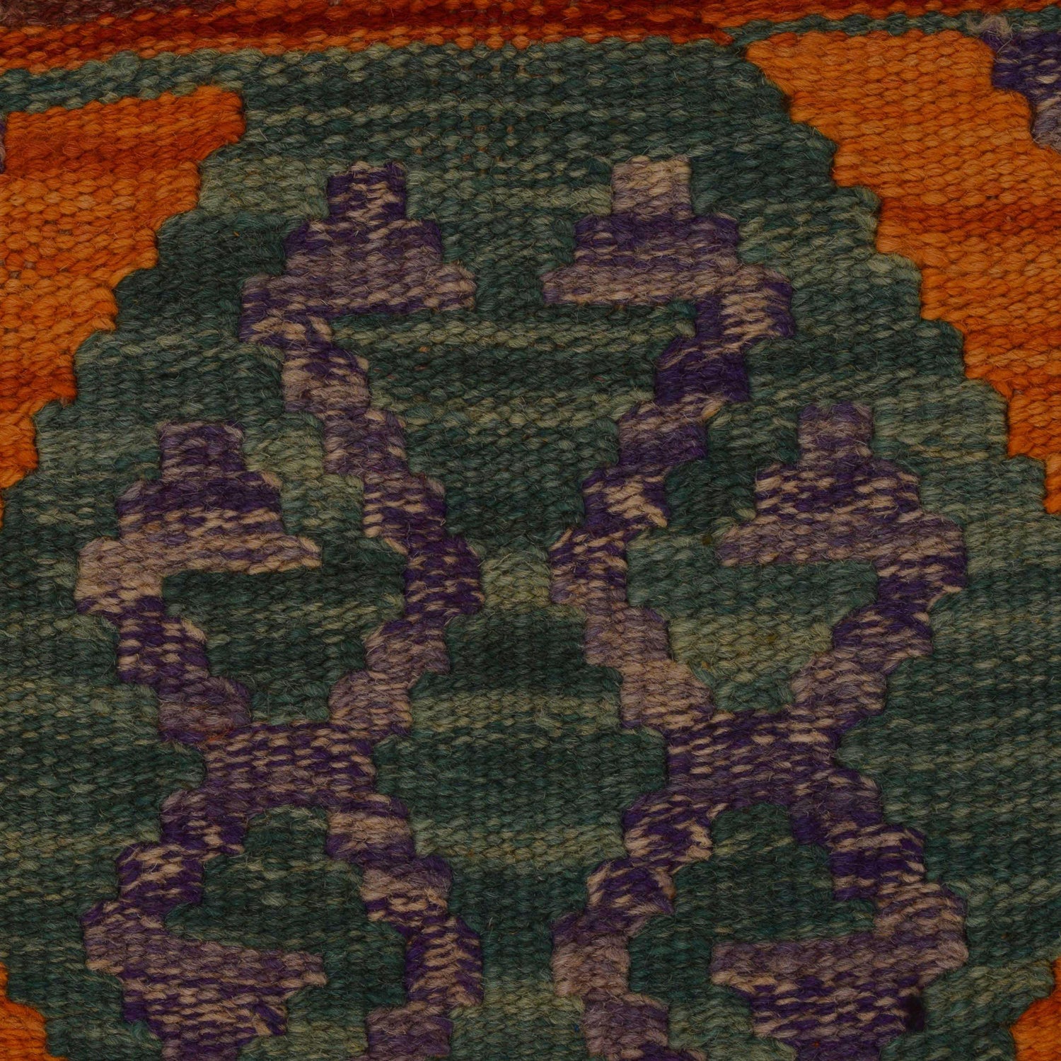 Handmade Turkish Design Wool Kilim 2' 9" x 3' 9" ft / 84 x 114 cm - No. P34892