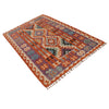 Hand Knotted Afghan Style Kilim 4' 0" x 6' 1" ft / 123 x 186 cm - No. P34900