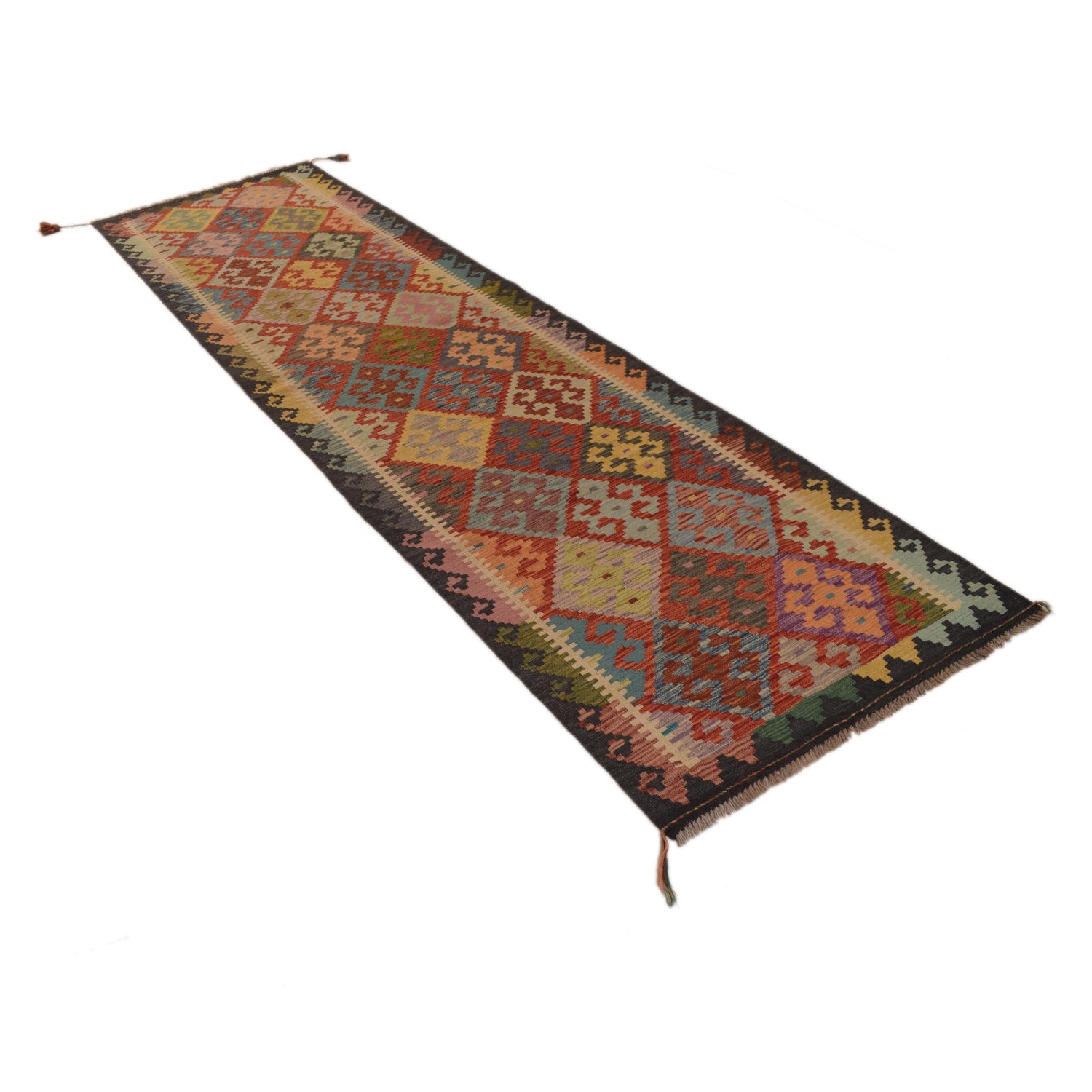Long Chobi Kilim Runner 2' 9" x 10' 1" ft / 84 x 307 cm - No. P34903