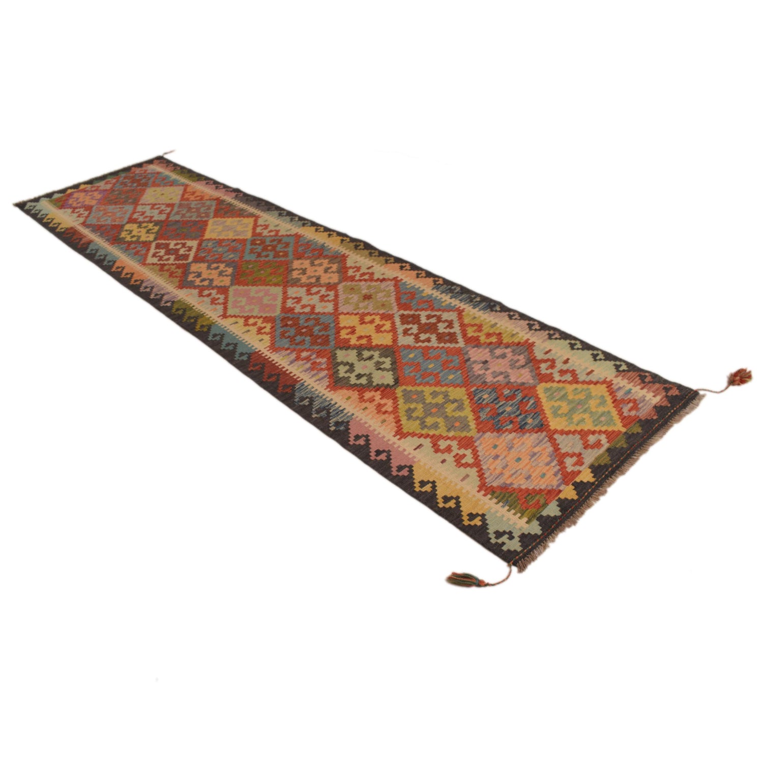 Long Chobi Kilim Runner 2' 9" x 10' 1" ft / 84 x 307 cm - No. P34903