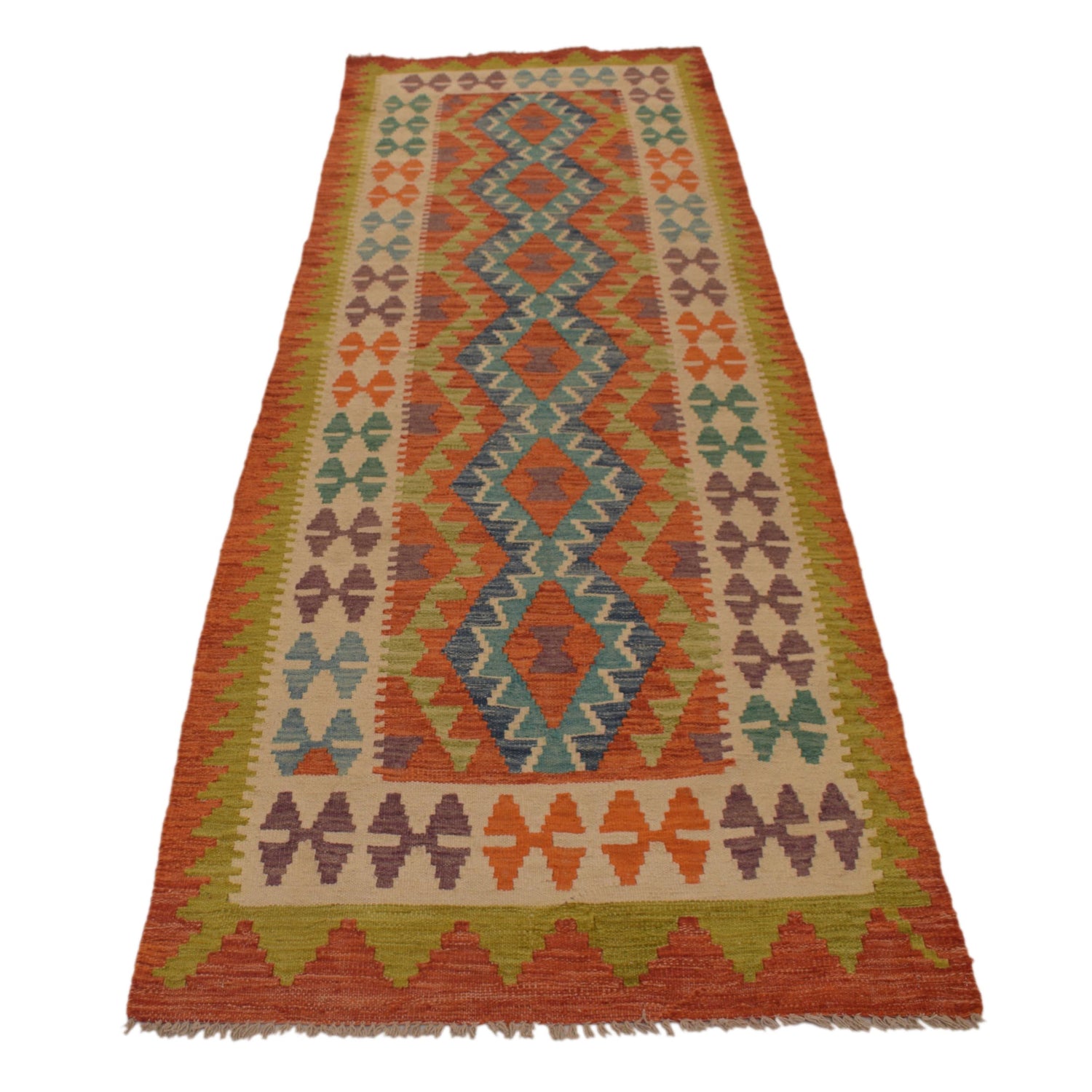Long Chobi Kilim Runner 2' 10" x 9' 2" ft / 86 x 280 cm - No. P34904
