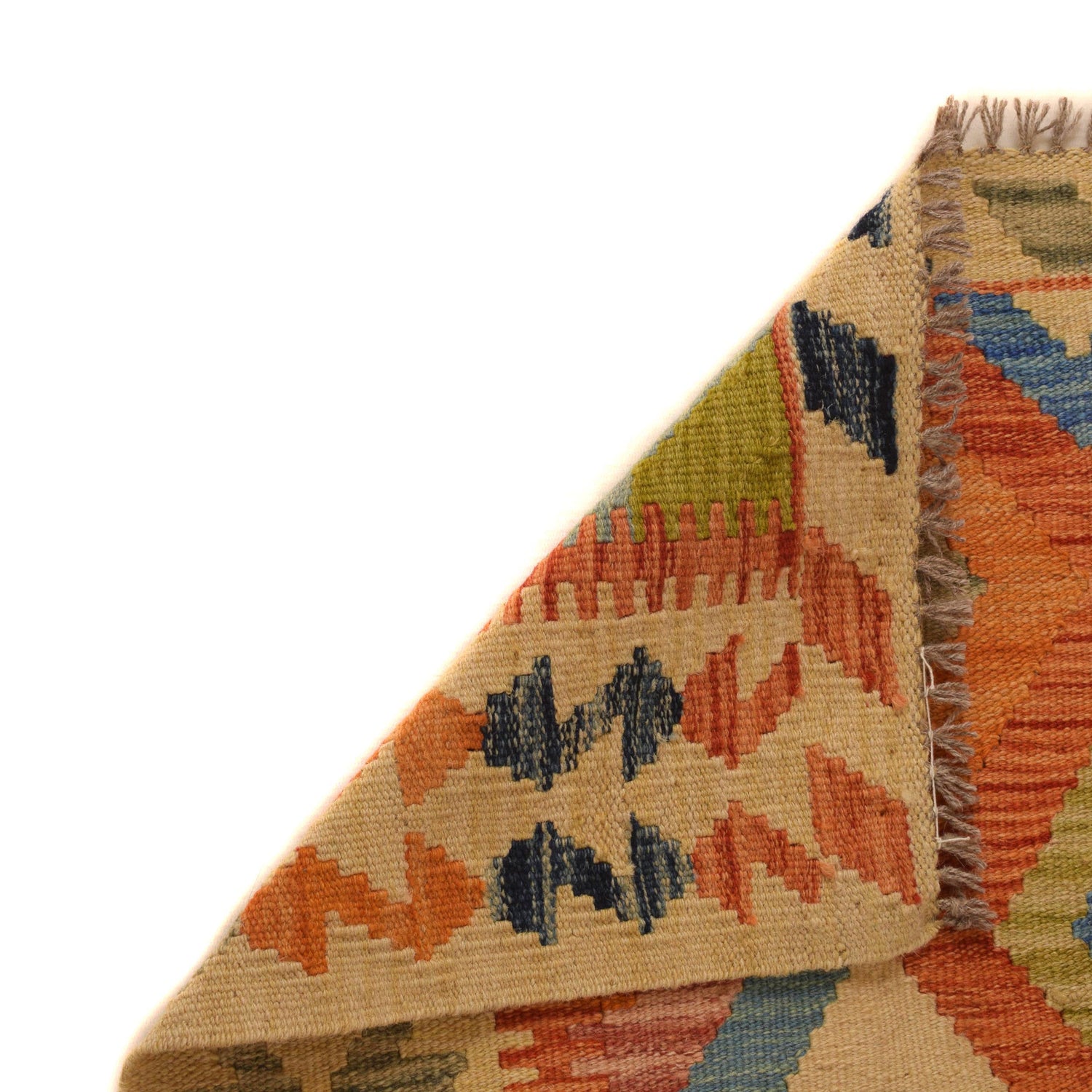 Hand Knotted Afghan Style Kilim 2' 9" x 4' 1" ft / 84 x 125 cm - No. P34911