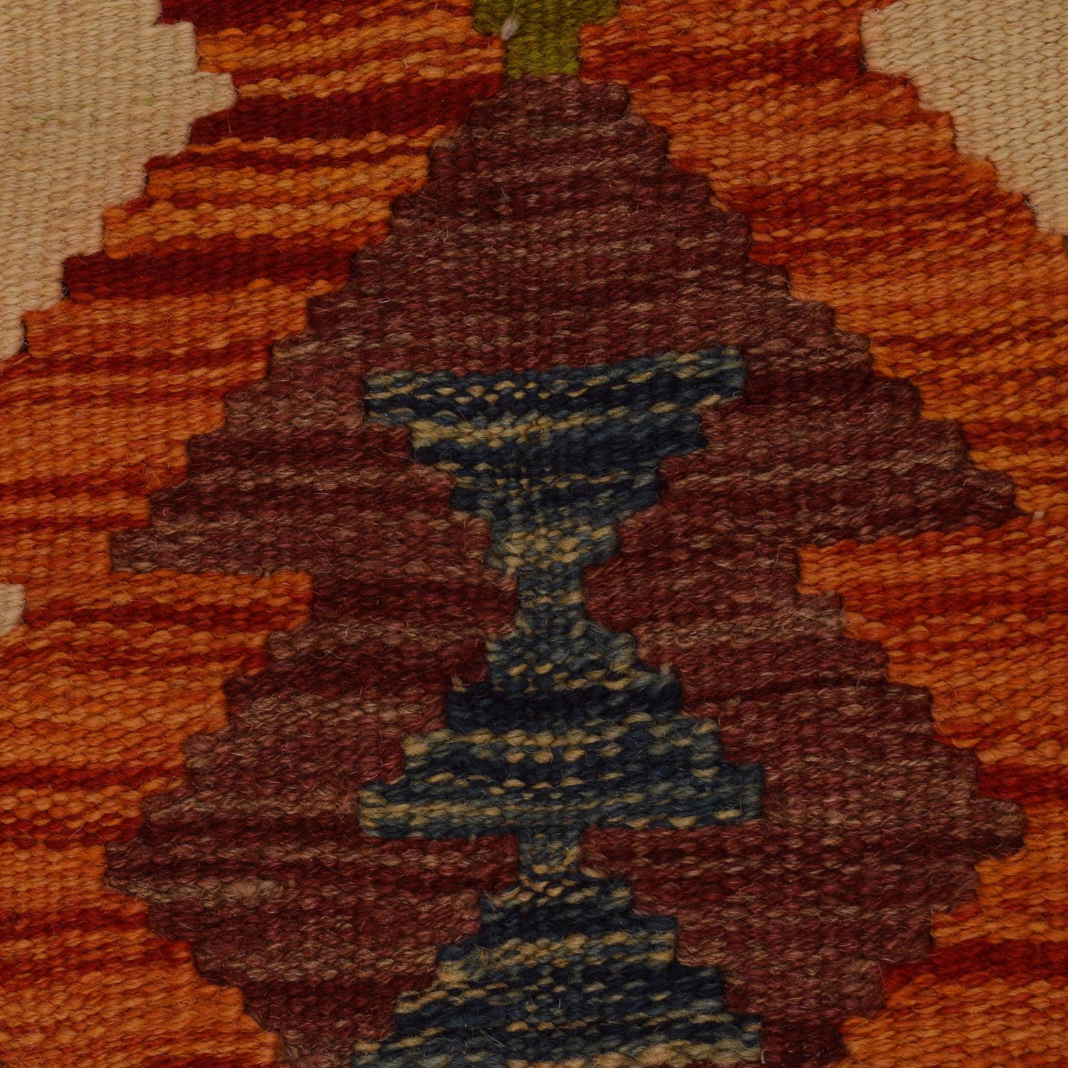 Handmade Vegetable Kelim 5' 1" x 6' 2" ft / 156 x 187 cm - No. P34913