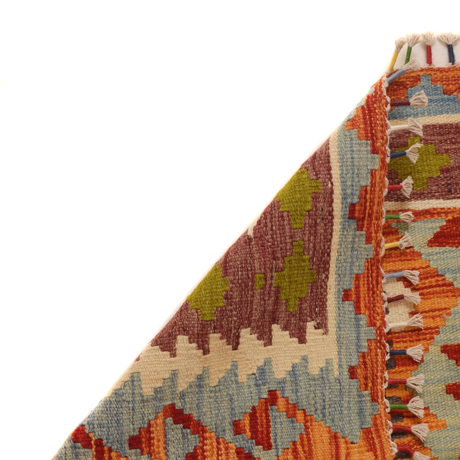 Handmade Vegetable Kelim 5' 1" x 6' 2" ft / 156 x 187 cm - No. P34913