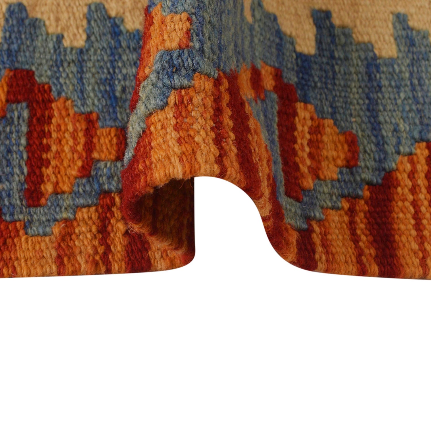 Handmade Vegetable Kelim 5' 1" x 6' 2" ft / 156 x 187 cm - No. P34913