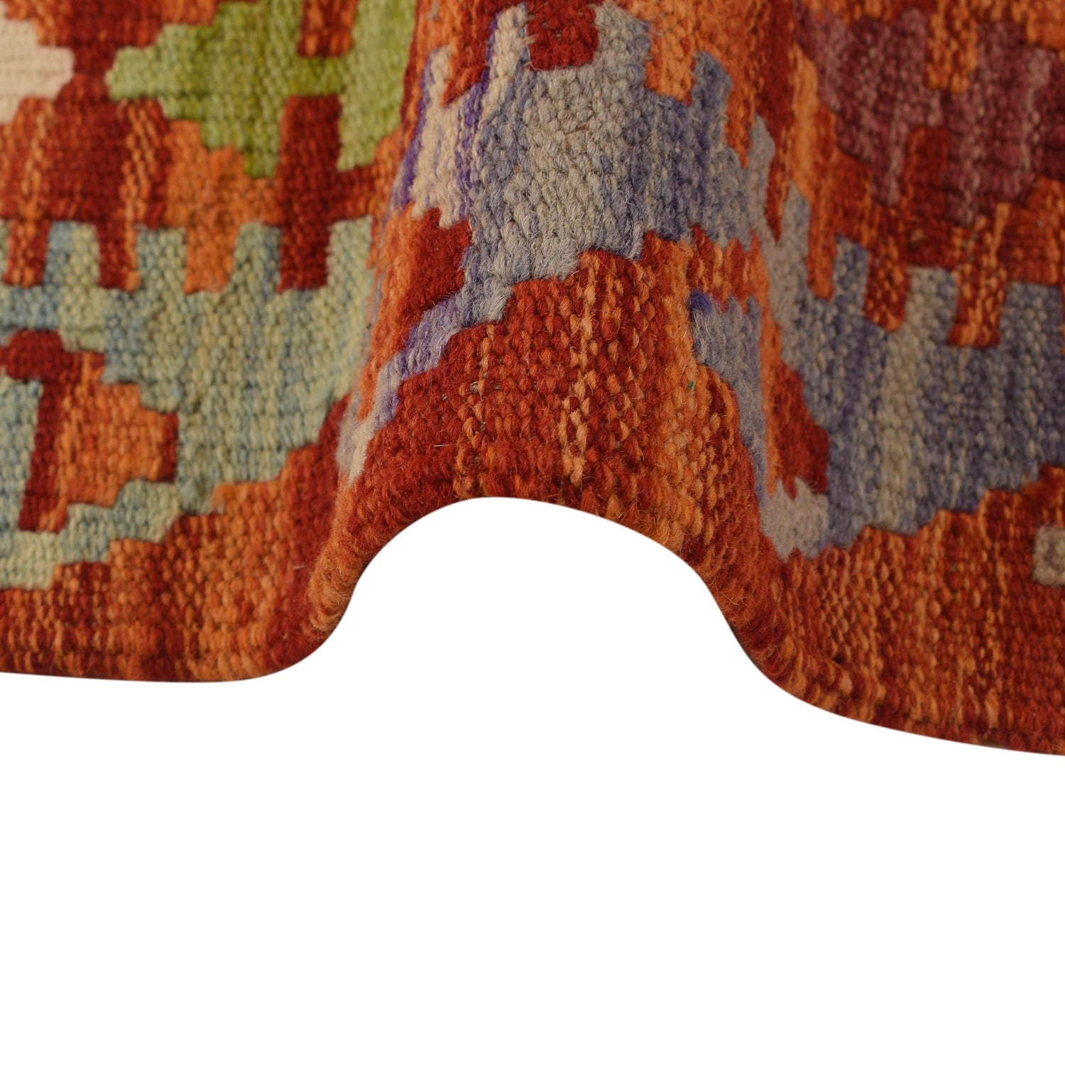 Hand Woven Wool Kelim 2' 9" x 4' 3" ft / 85 x 130 cm - No. P34914