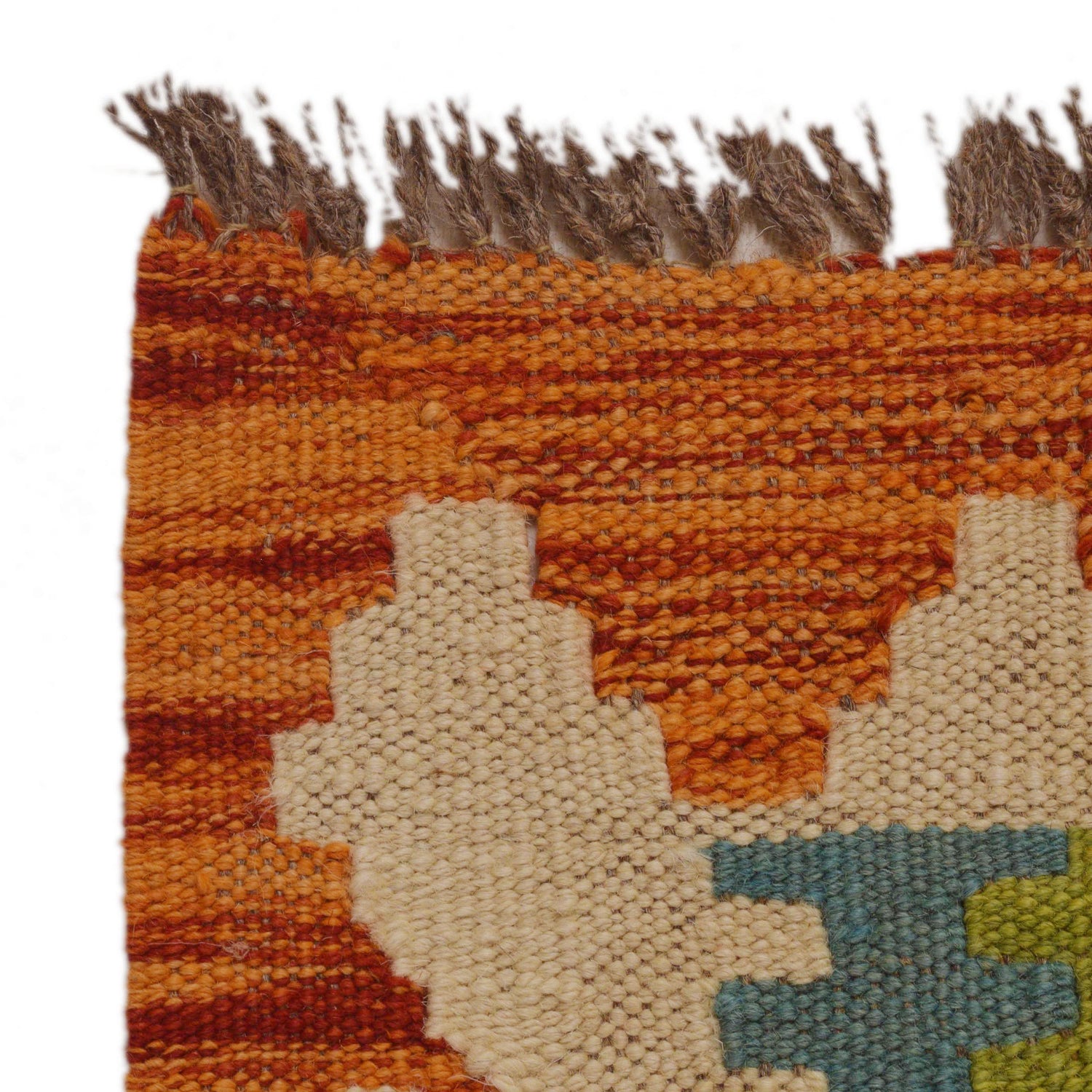 Hand Knotted Afghan Style Kilim Runner 2' 8" x 9' 7" ft / 81 x 292 cm - No. P34916