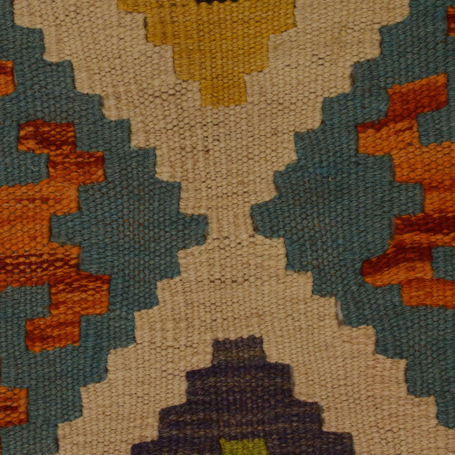 Hand Knotted Afghan Style Kilim Runner 2' 8" x 9' 7" ft / 81 x 292 cm - No. P34916