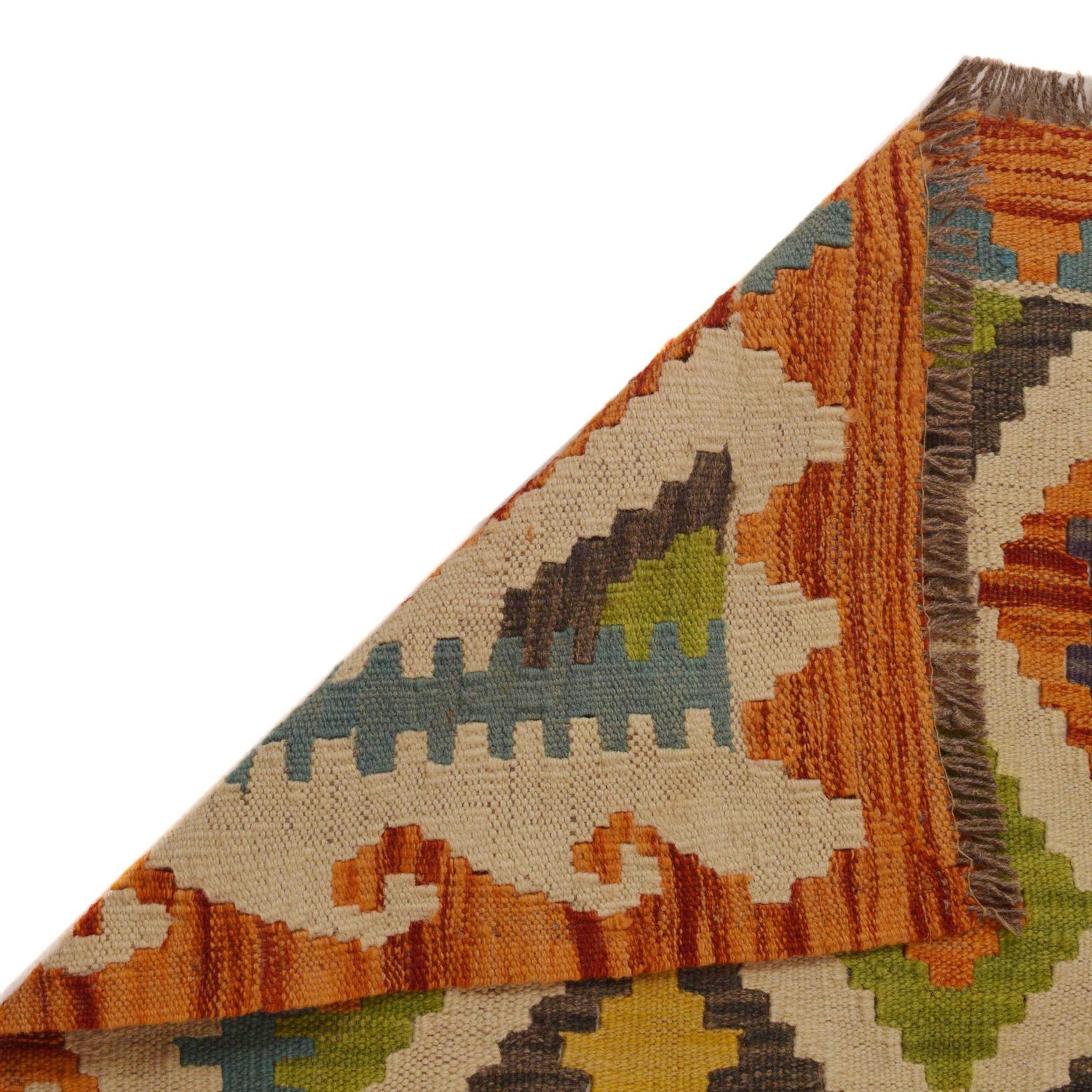 Hand Knotted Afghan Style Kilim Runner 2' 8" x 9' 7" ft / 81 x 292 cm - No. P34916