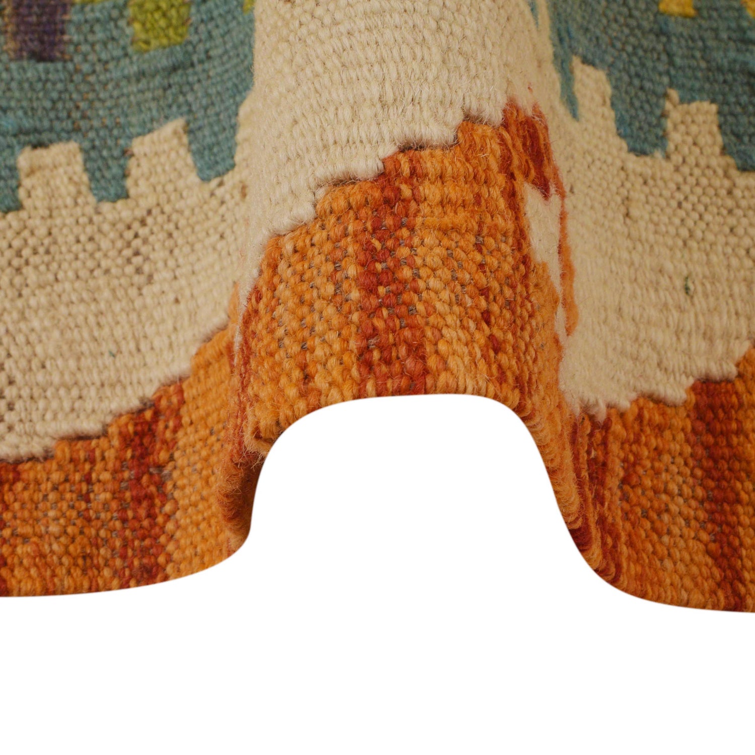 Hand Knotted Afghan Style Kilim Runner 2' 8" x 9' 7" ft / 81 x 292 cm - No. P34916