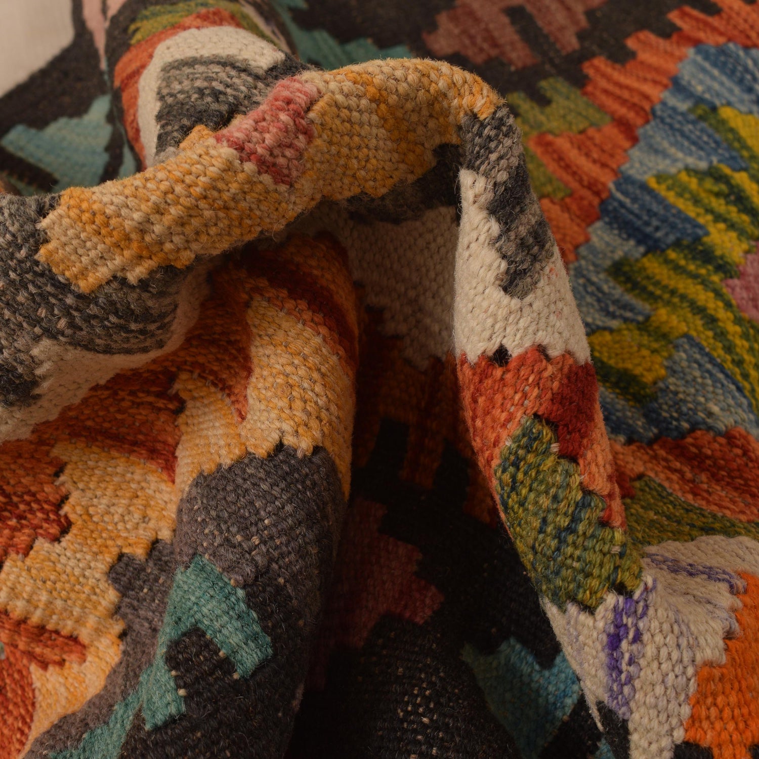 Handmade Afghan Vegetable Kilim Runner 2' 3" x 9' 10" ft / 69 x 300 cm - No. P34918