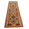 Hand Knotted Afghan Style Kilim Runner 2' 6" x 9' 5" ft / 77 x 286 cm - No. P34921