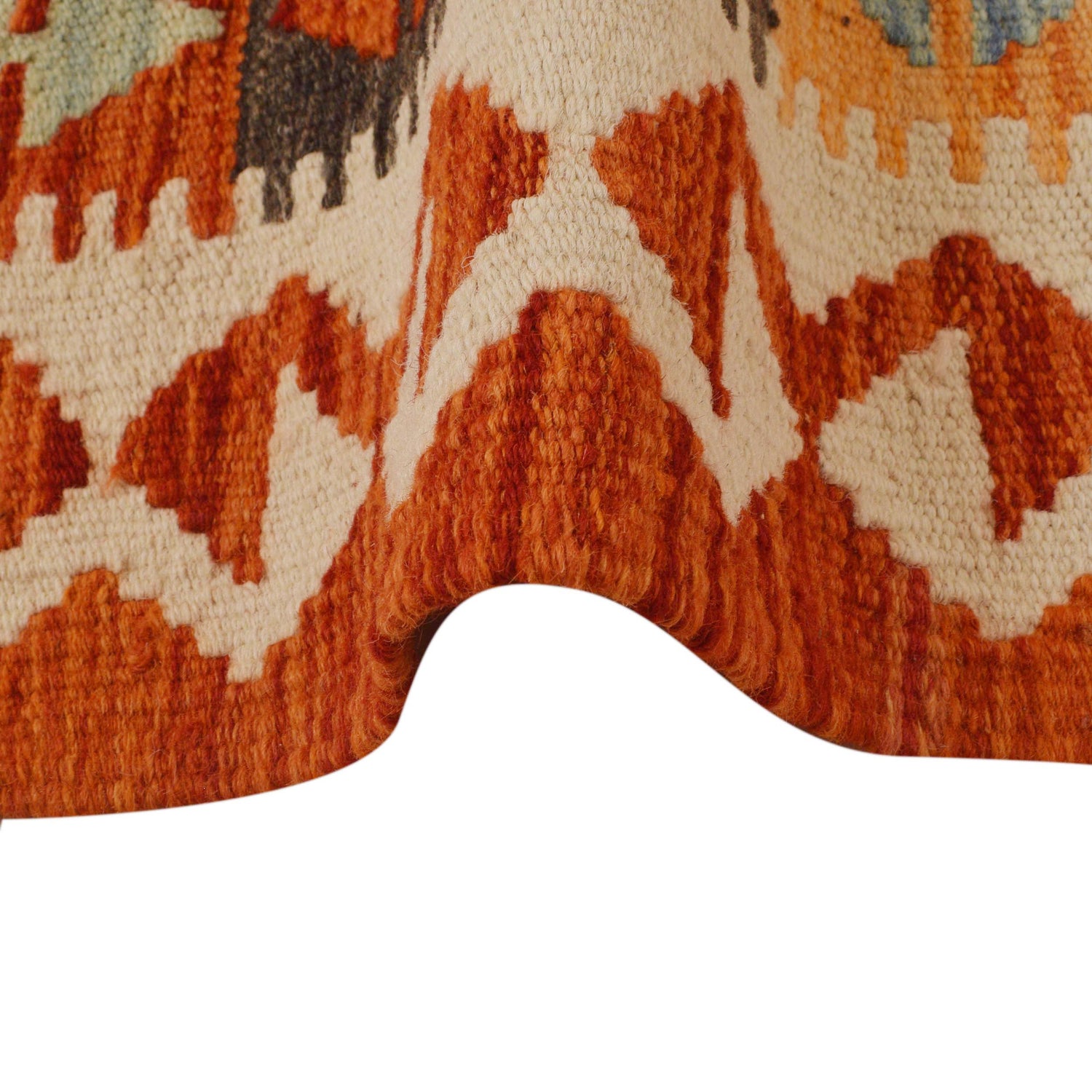 Hand Knotted Afghan Style Kilim Runner 2' 6" x 9' 5" ft / 77 x 286 cm - No. P34921