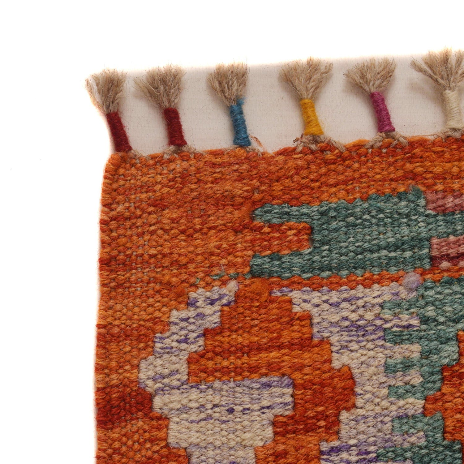 Hand Woven Wool Kelim 4' 2" x 5' 10" ft / 128 x 177 cm - No. P34924