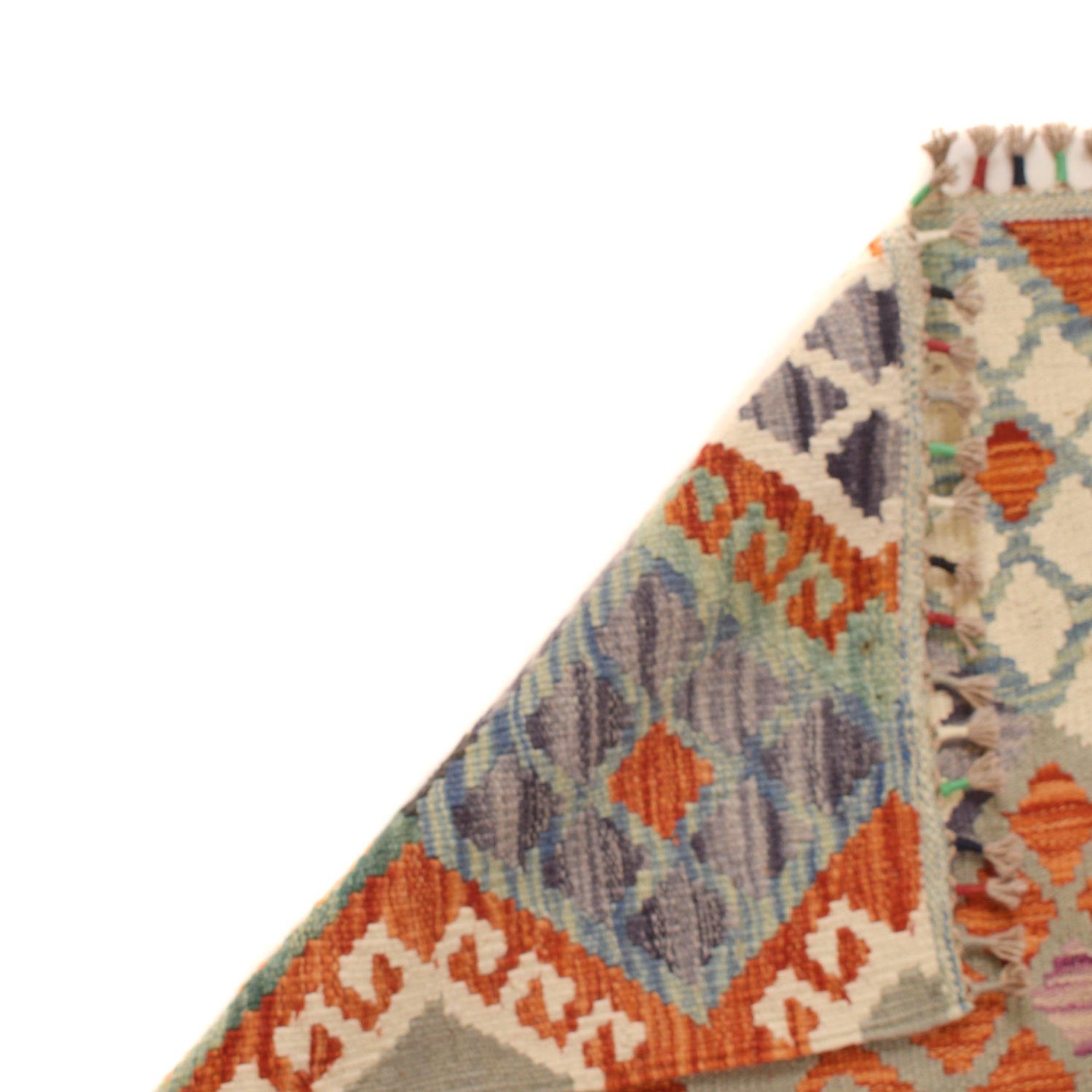 Handmade Afghan Vegetable Kilim 4' 5" x 5' 9" ft / 135 x 176 cm - No. P34931