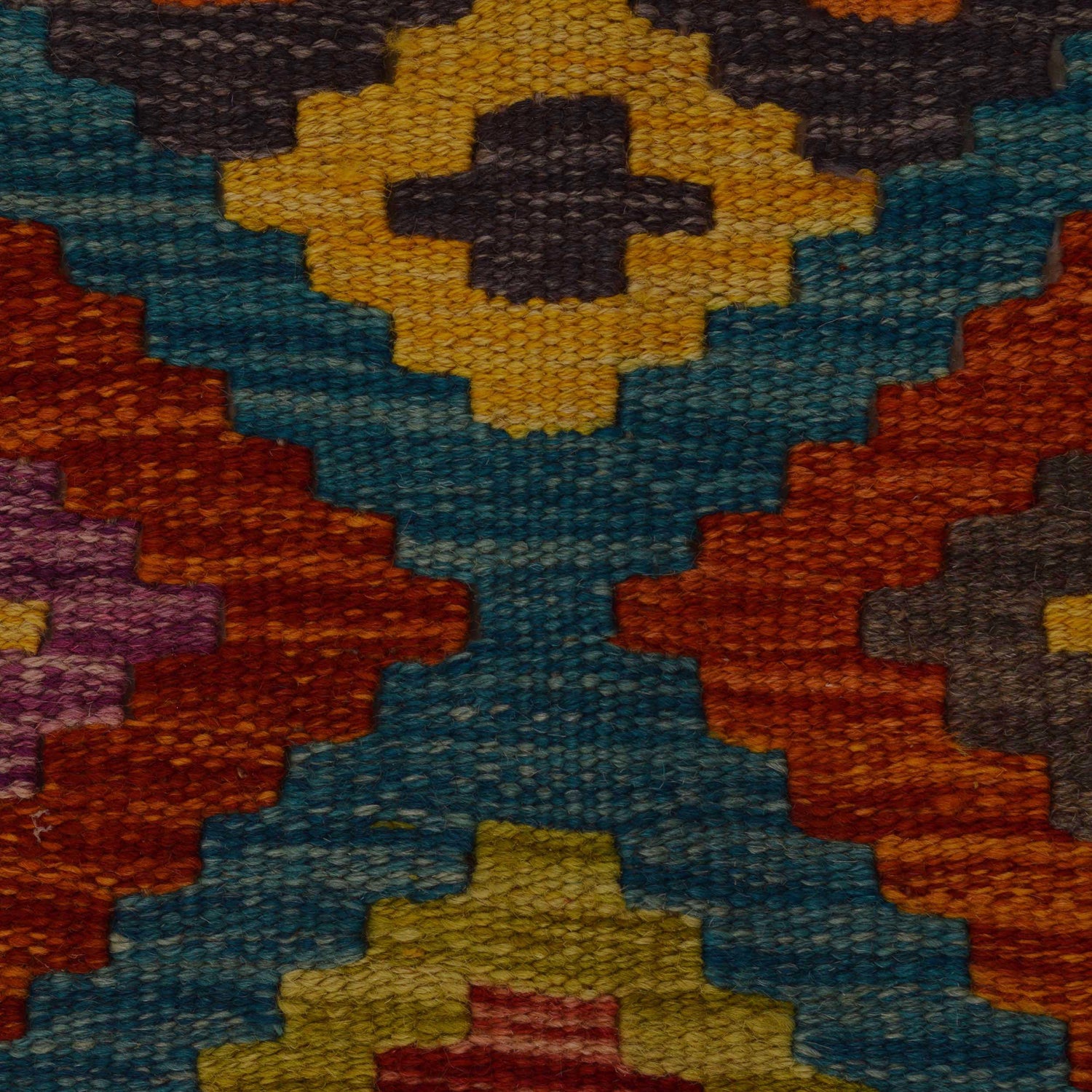 Handmade Afghan Vegetable Kilim 4' 0" x 5' 11" ft / 121 x 180 cm - No. P34932