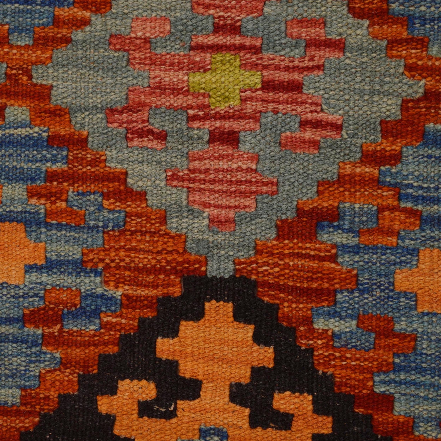 Handmade Afghan Vegetable Kilim 4' 0" x 5' 10" ft / 122 x 178 cm - No. P34936