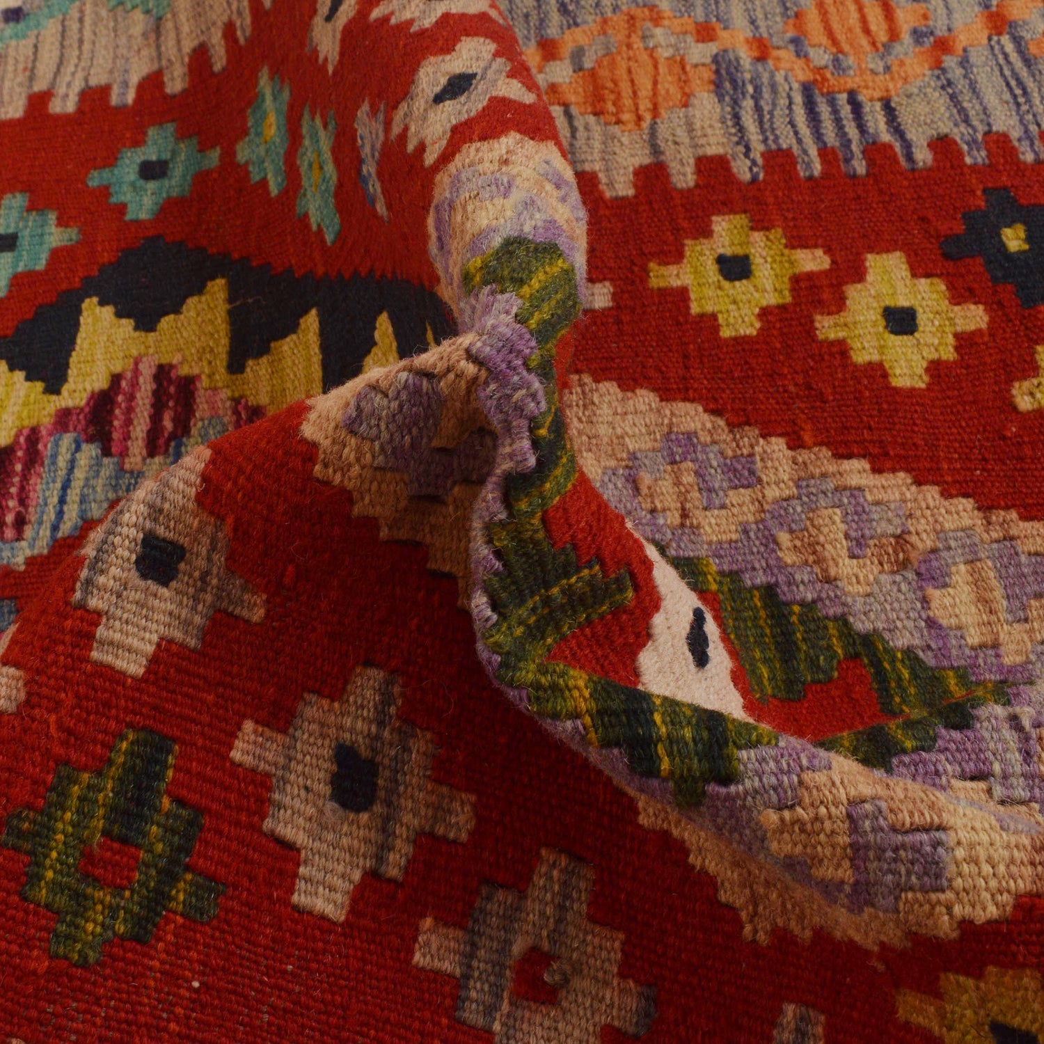 Handmade Afghan Vegetable Kilim Runner 2' 6" x 22' 0" ft / 75 x 670 cm - No. P34956