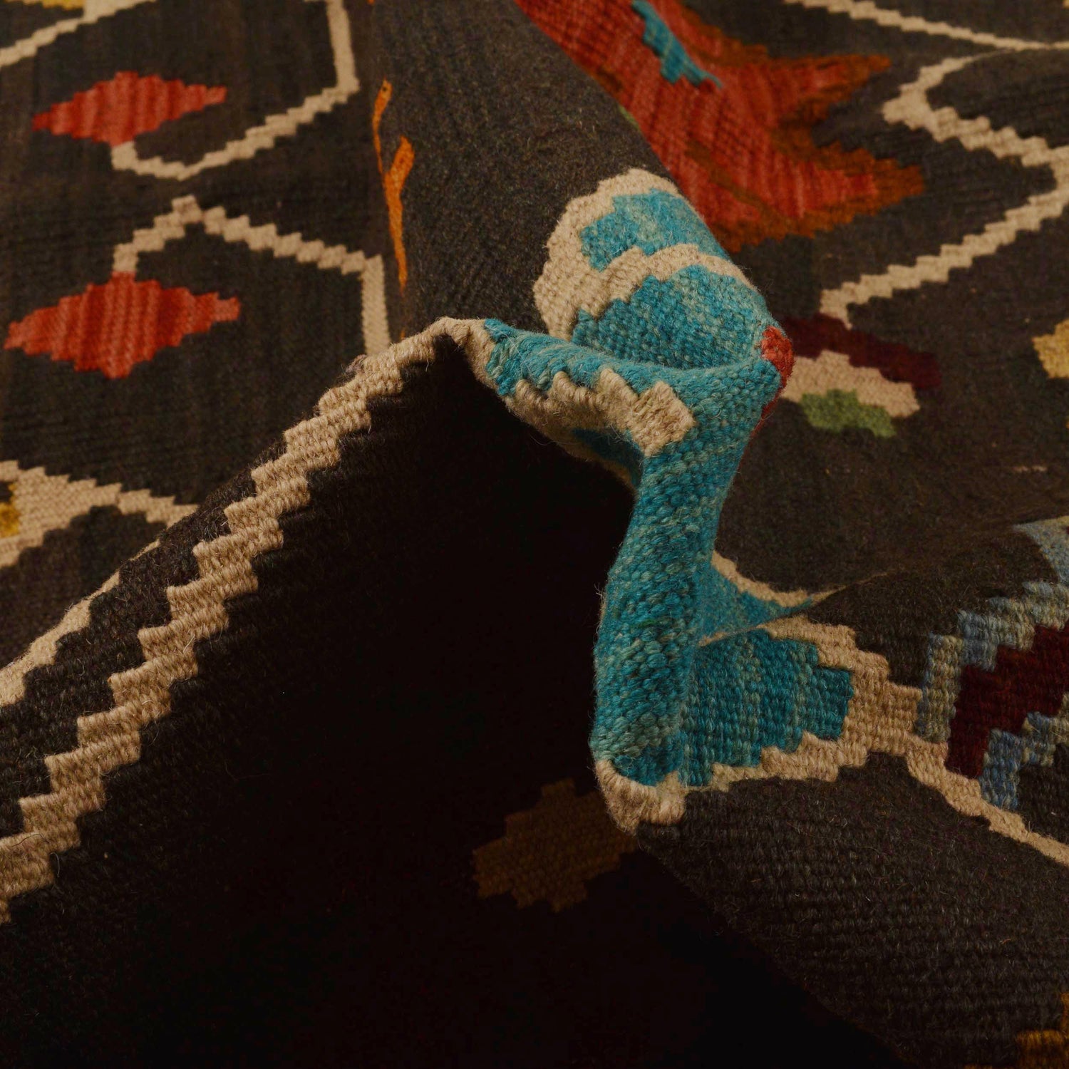 Handmade Vegetable Kelim 5' 11" x 8' 5" ft / 180 x 256 cm - No. P34959