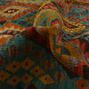 Hand Knotted Afghan Style Kilim 6' 1" x 7' 11" ft / 185 x 242 cm - No. P34960