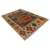 Hand Knotted Afghan Style Kilim 5' 10" x 8' 3" ft / 177 x 252 cm - No. P34961