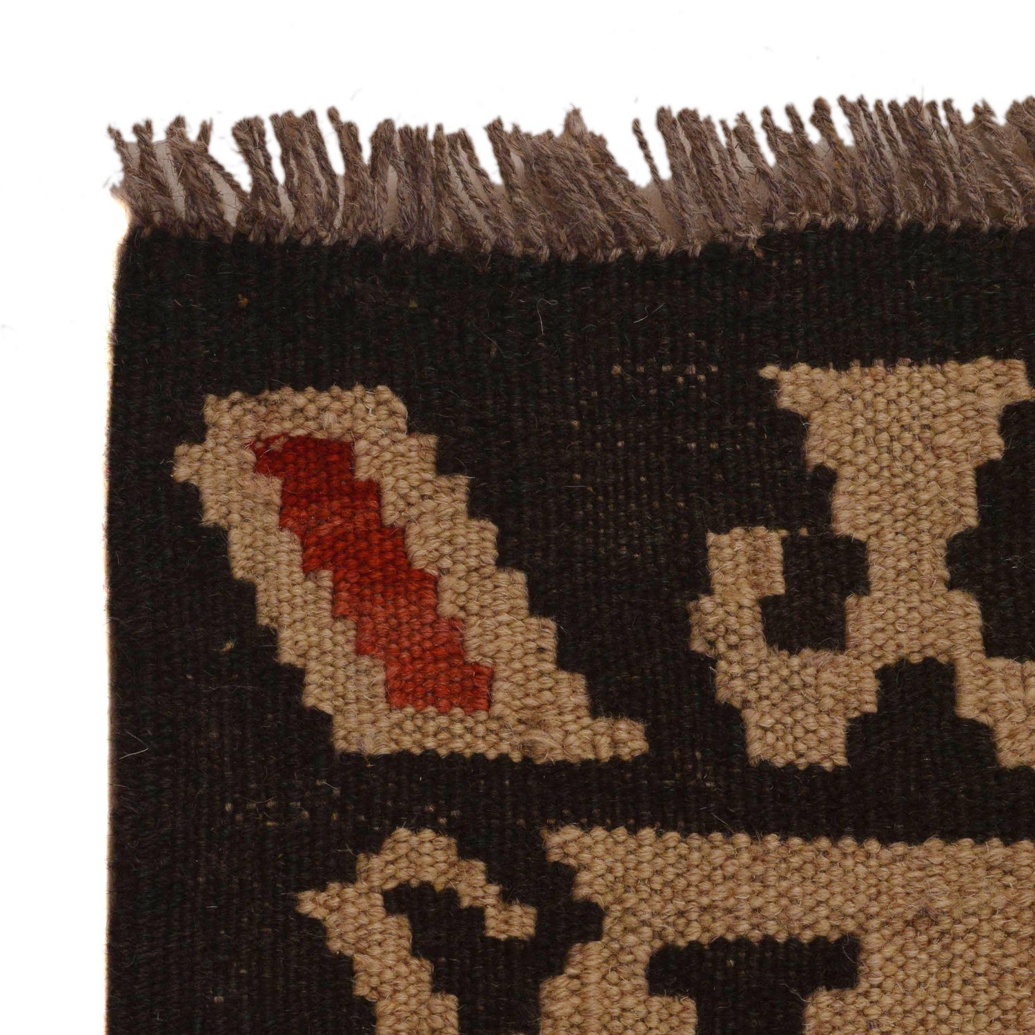 Hand Woven Wool Kelim 5' 10" x 7' 9" ft / 178 x 236 cm - No. P34962