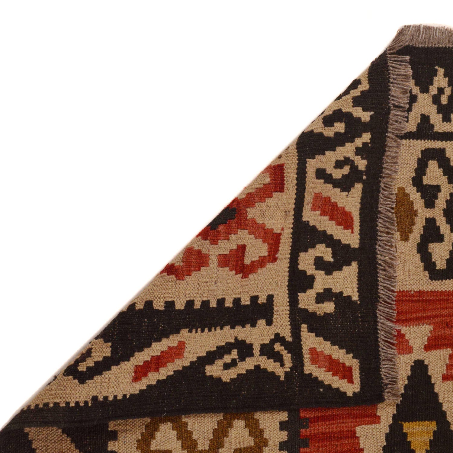 Hand Woven Wool Kelim 5' 10" x 7' 9" ft / 178 x 236 cm - No. P34962