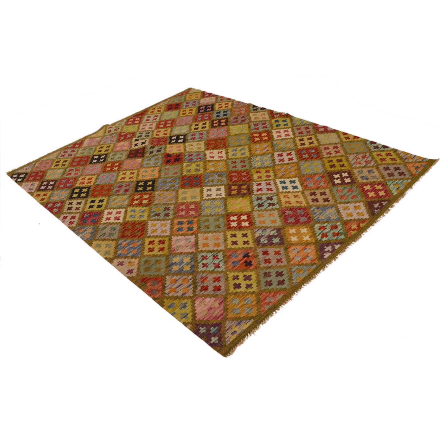 Handmade Vegetable Kelim 5' 3" x 6' 9" ft / 160 x 206 cm - No. P34966