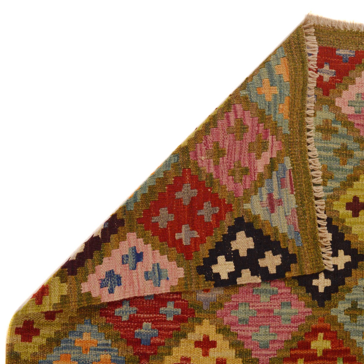 Handmade Vegetable Kelim 5' 3" x 6' 9" ft / 160 x 206 cm - No. P34966