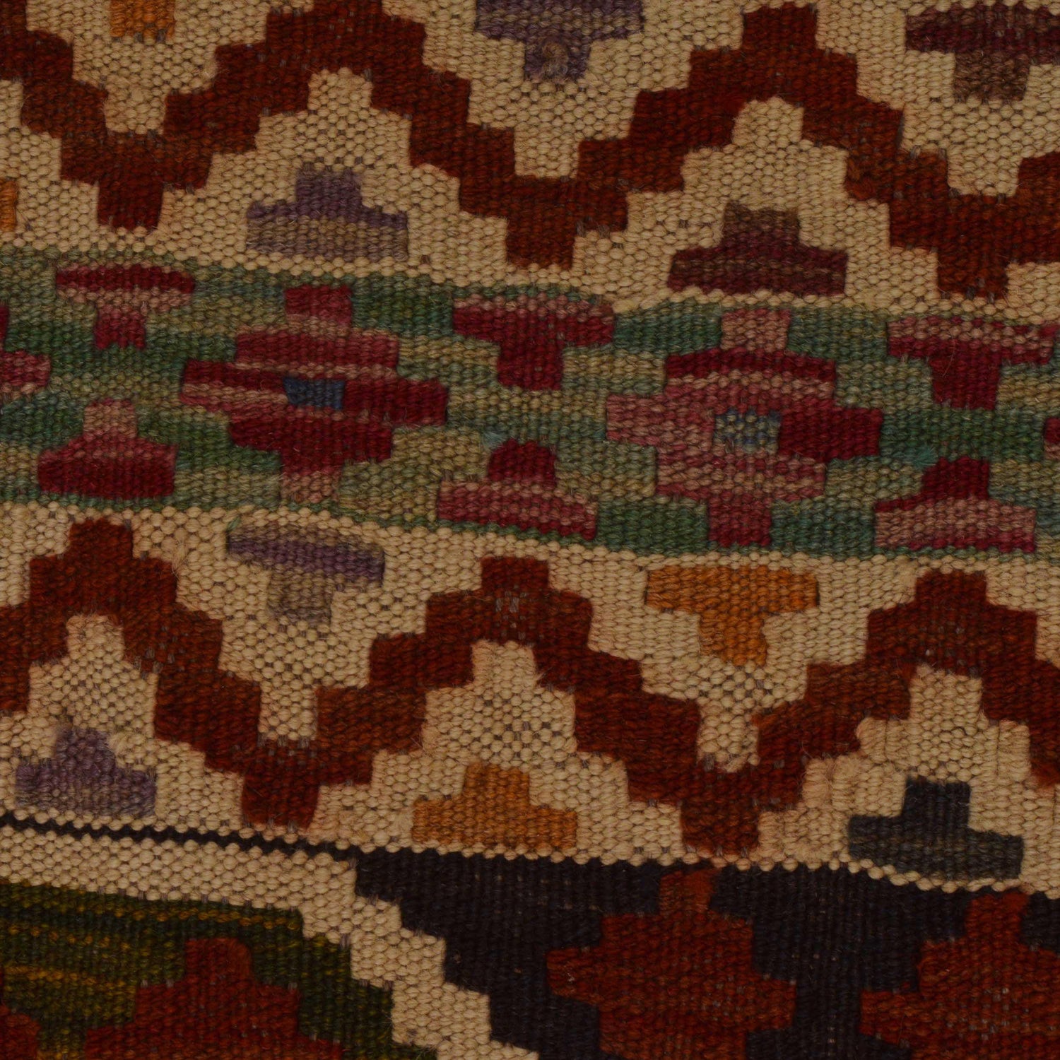 Handmade Afghan Vegetable Kilim 4' 11" x 7' 0" ft / 150 x 214 cm - No. P34967