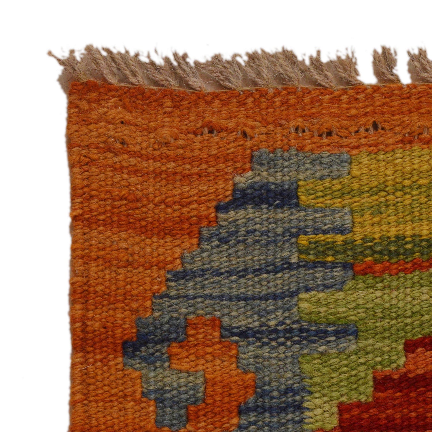 Hand Woven Wool Kelim 3' 5" x 5' 1" ft / 103 x 154 cm - No. P34975