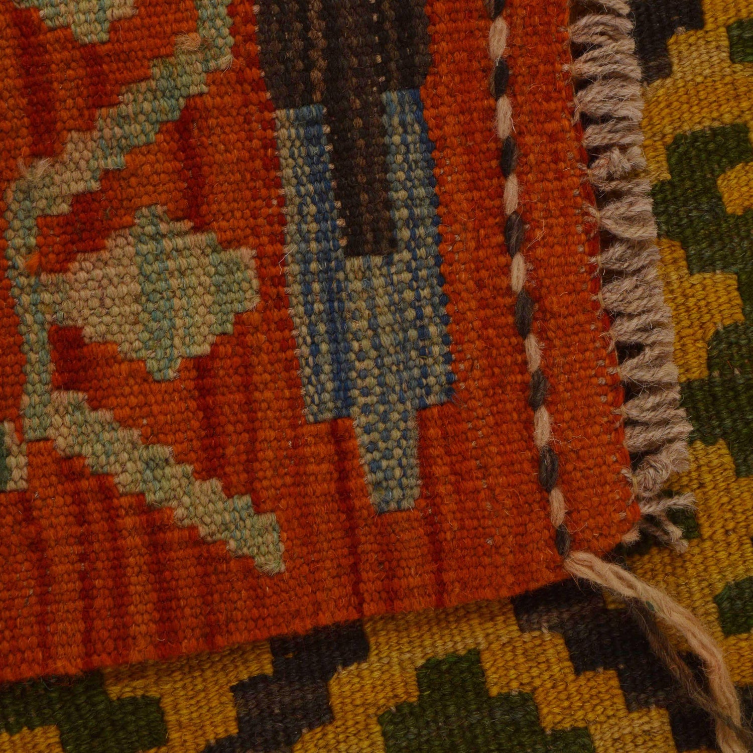Hand Woven Wool Kelim 5' 8" x 8' 3" ft / 176 x 252 cm - No. P34978