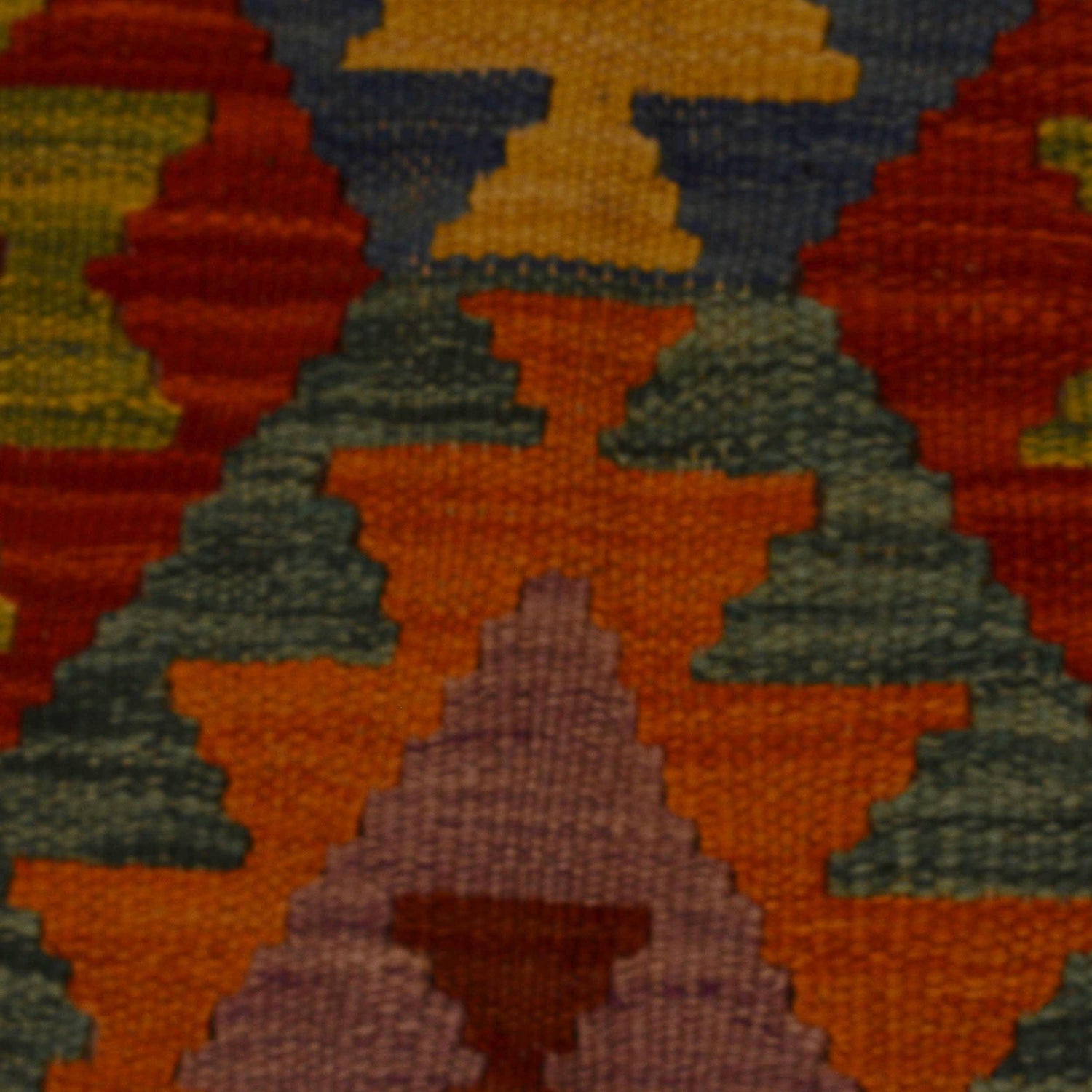 Handmade Turkish Design Wool Kilim 5' 6" x 8' 0" ft / 168 x 245 cm - No. P34982