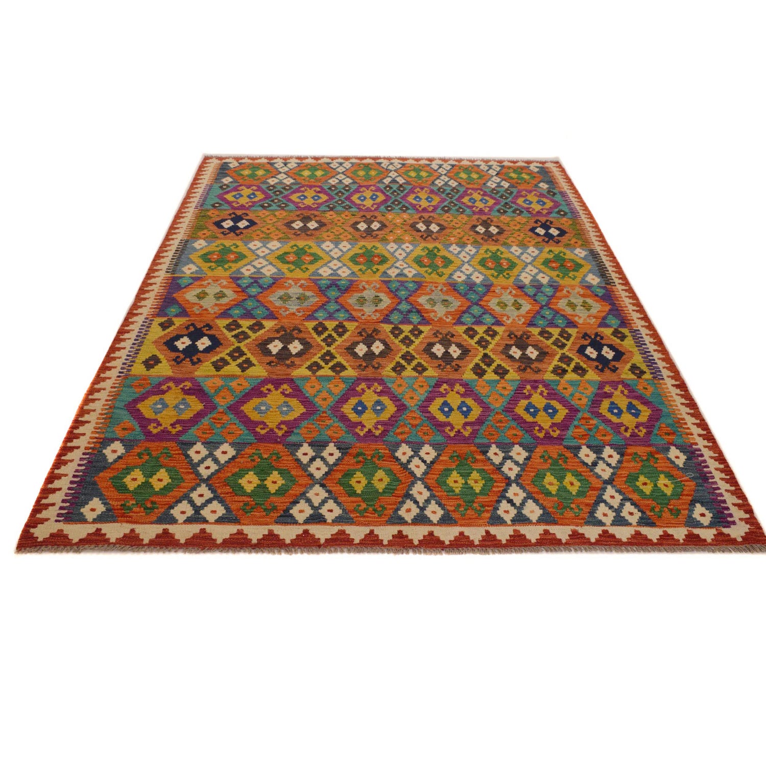 Medium Size Chobi Kilim 6' 0" x 8' 2" ft / 184 x 248 cm - No. P34983