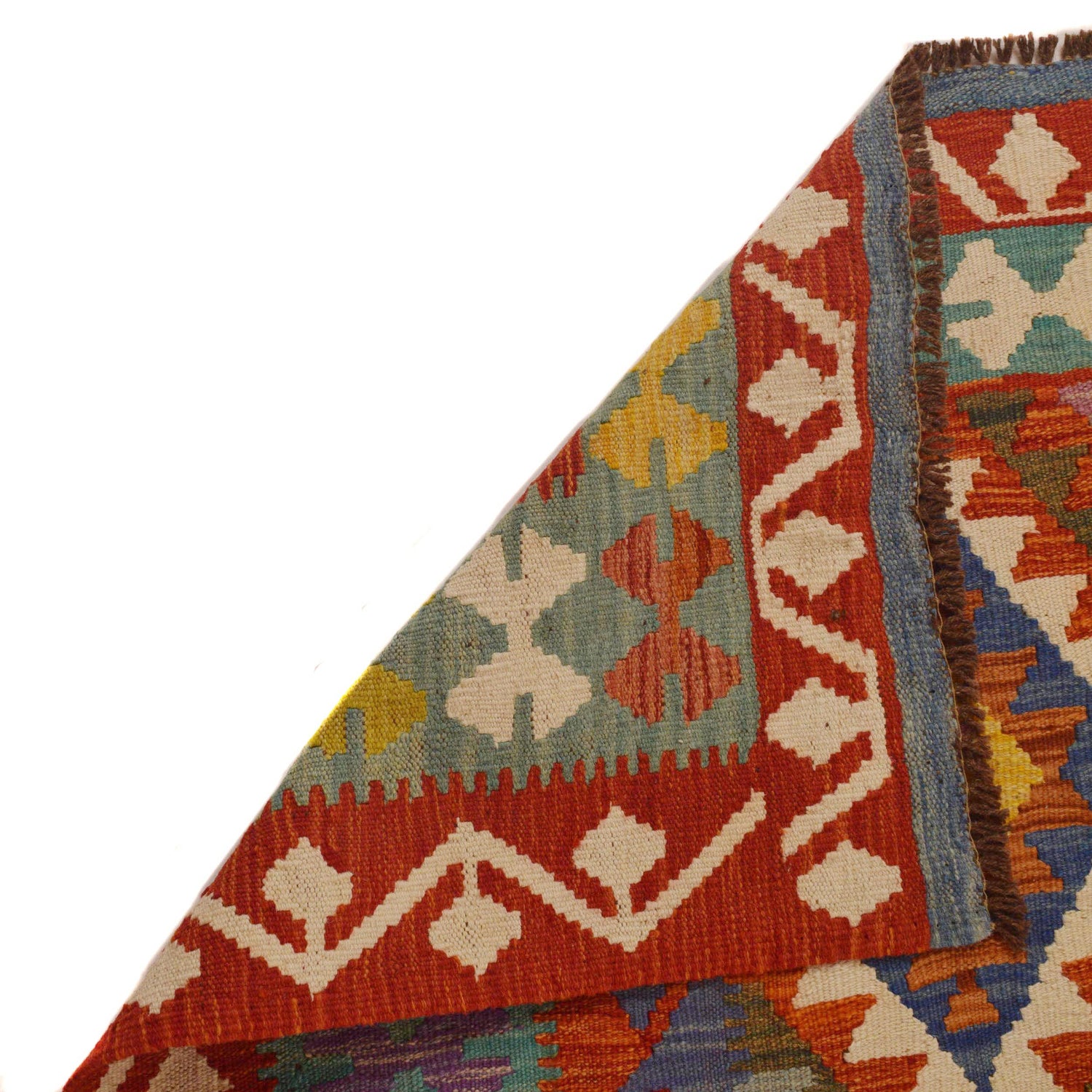 Hand Knotted Flatweave Kilim 5' 10" x 7' 8" ft / 178 x 234 cm - No. P34985