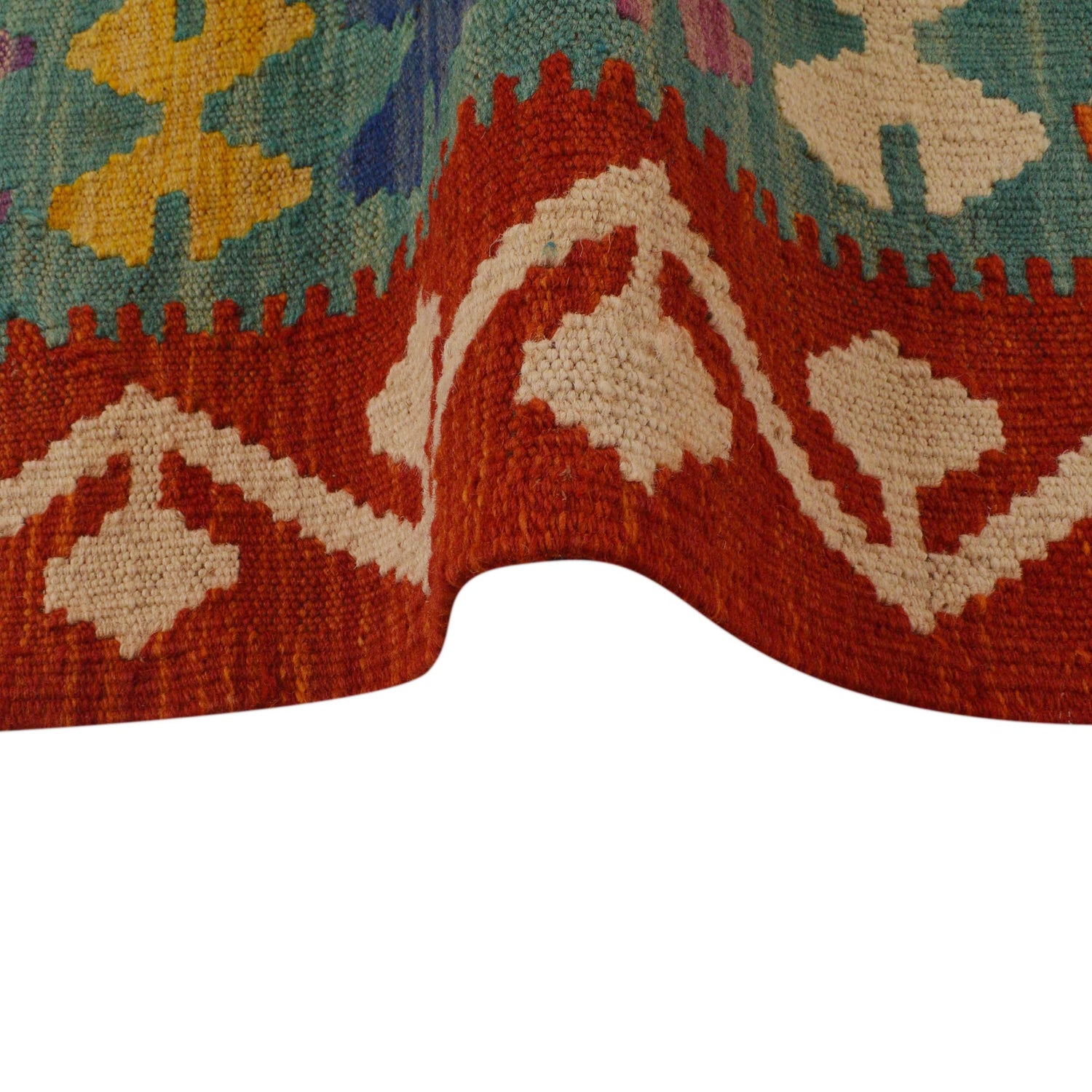 Hand Knotted Flatweave Kilim 5' 10" x 7' 8" ft / 178 x 234 cm - No. P34985