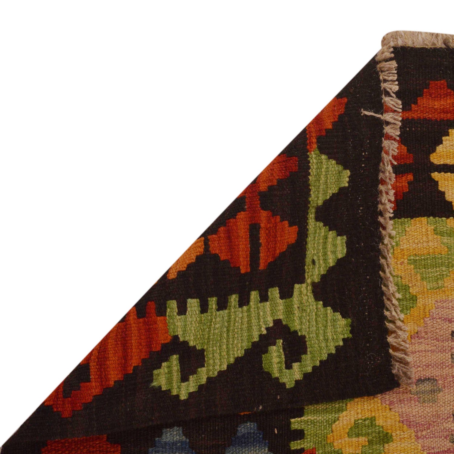 Handmade Turkish Design Wool Kilim 3' 4" x 4' 9" ft / 102 x 146 cm - No. P34987