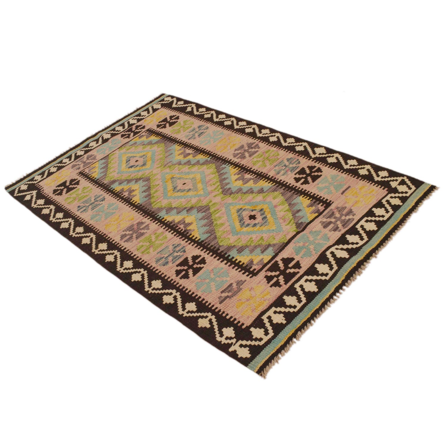 Small Size Chobi Kilim 3' 3" x 4' 10" ft / 98 x 148 cm - No. P34990