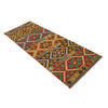Colorful Flat-Weave Wool Kilim Runner 2' 3"x 6' 5" ft / 69 x 196 cm - No. P34992
