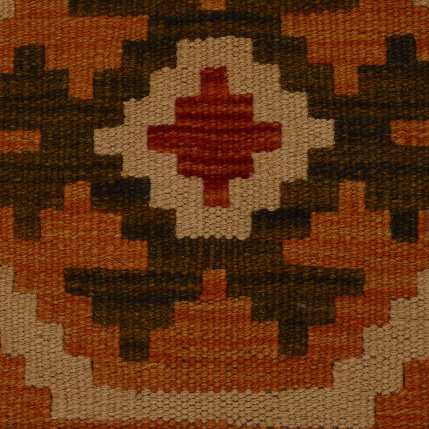 Colorful Flat-Weave Wool Kilim Runner 2' 3"x 6' 5" ft / 69 x 196 cm - No. P34992