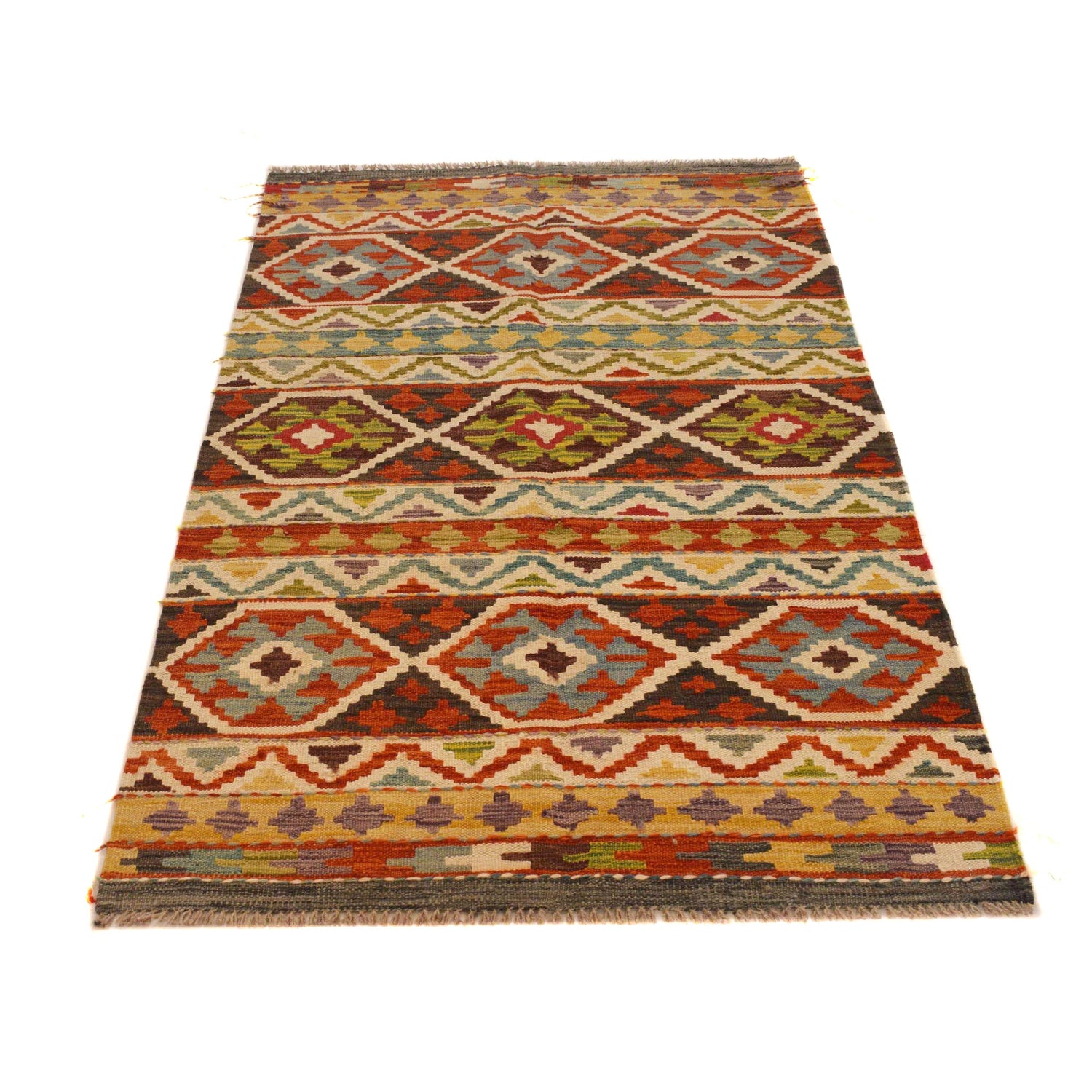 Hand Knotted Flatweave Kilim 3' 3" x 5' 3" ft / 98 x 160 cm - No. P34993
