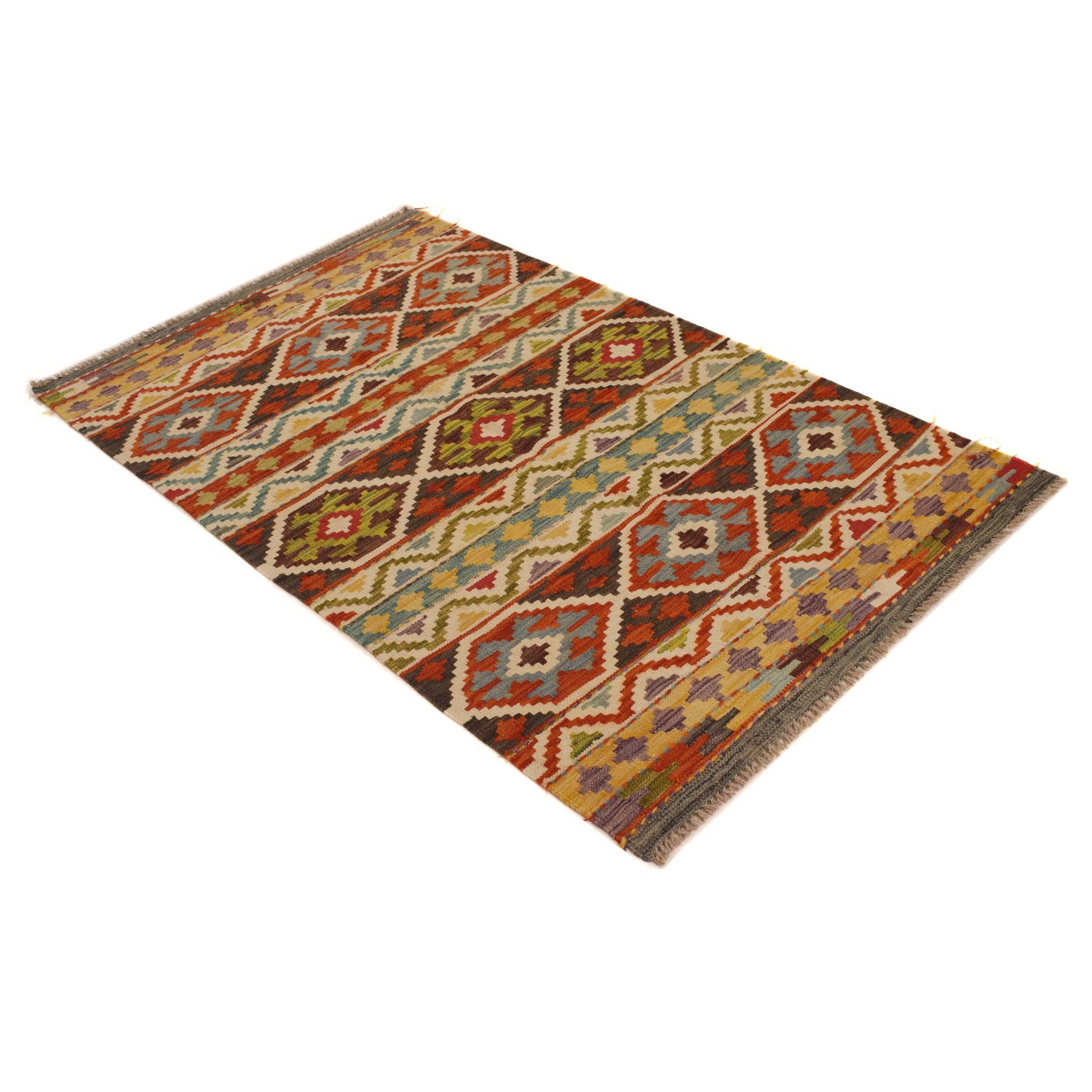 Hand Knotted Flatweave Kilim 3' 3" x 5' 3" ft / 98 x 160 cm - No. P34993