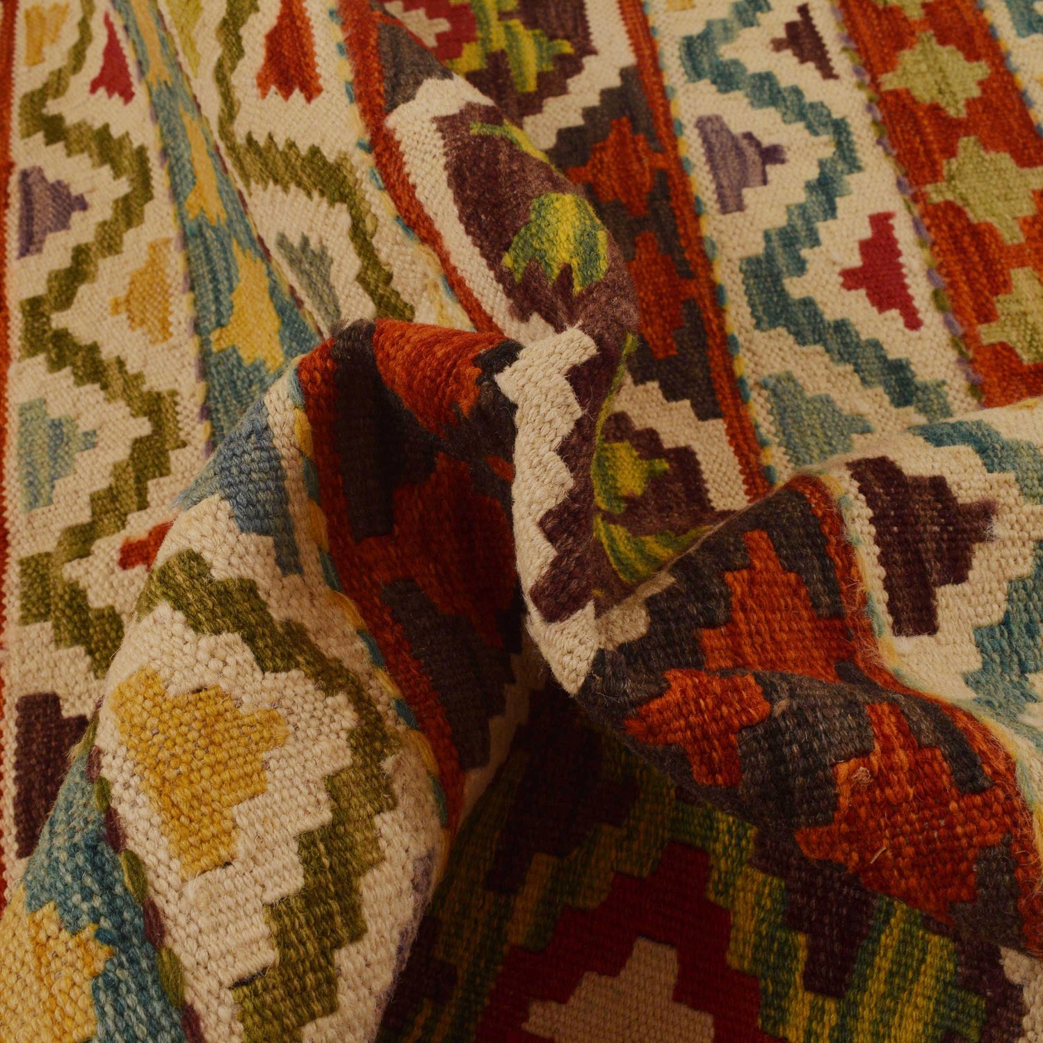 Hand Knotted Flatweave Kilim 3' 3" x 5' 3" ft / 98 x 160 cm - No. P34993