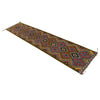 Hand Woven Wool Kelim Runner 2' 0" x 9' 7" ft / 61 x 292 cm - No. P34998