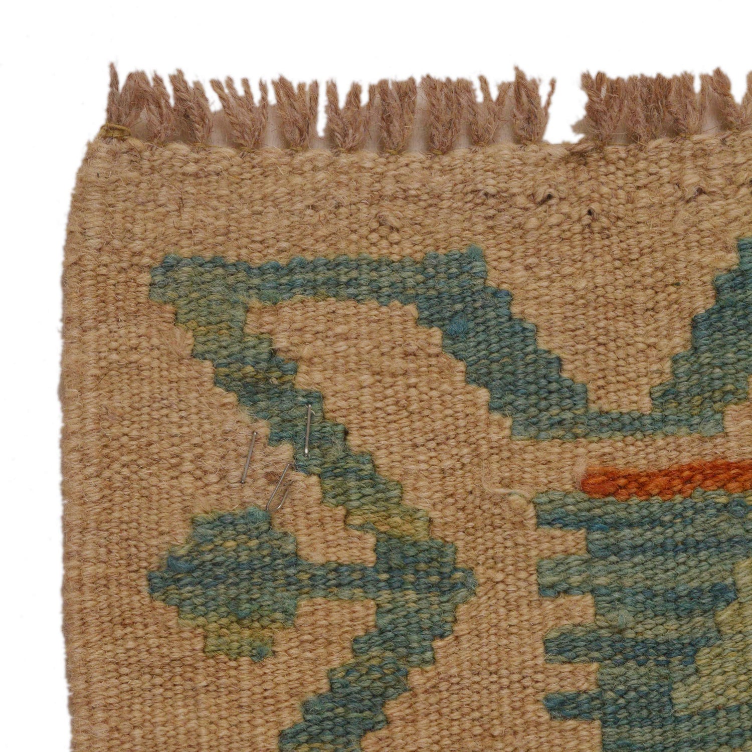 Handmade Afghan Vegetable Kilim 3' 3" x 4' 11" ft / 100 x 150 cm - No. P34999